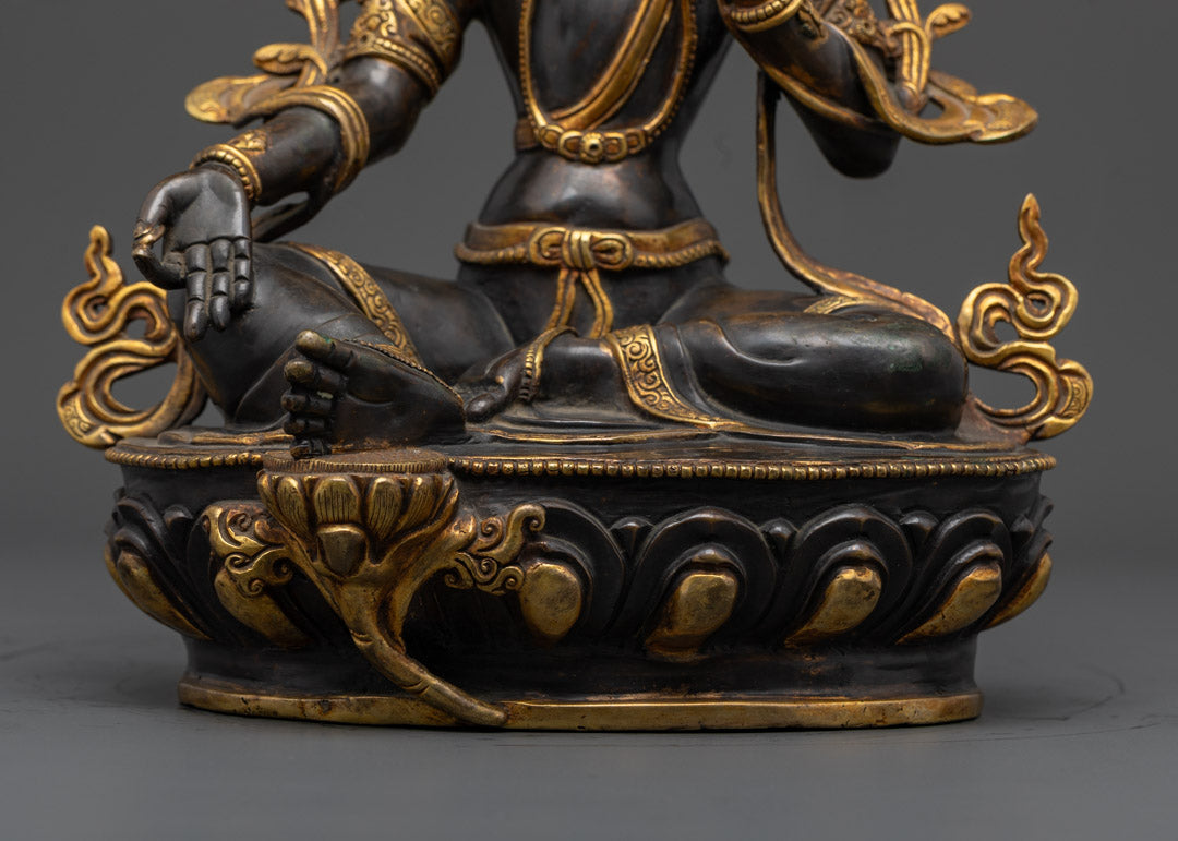 Green Tara Sculpture | Traditional Buddhist Goddess