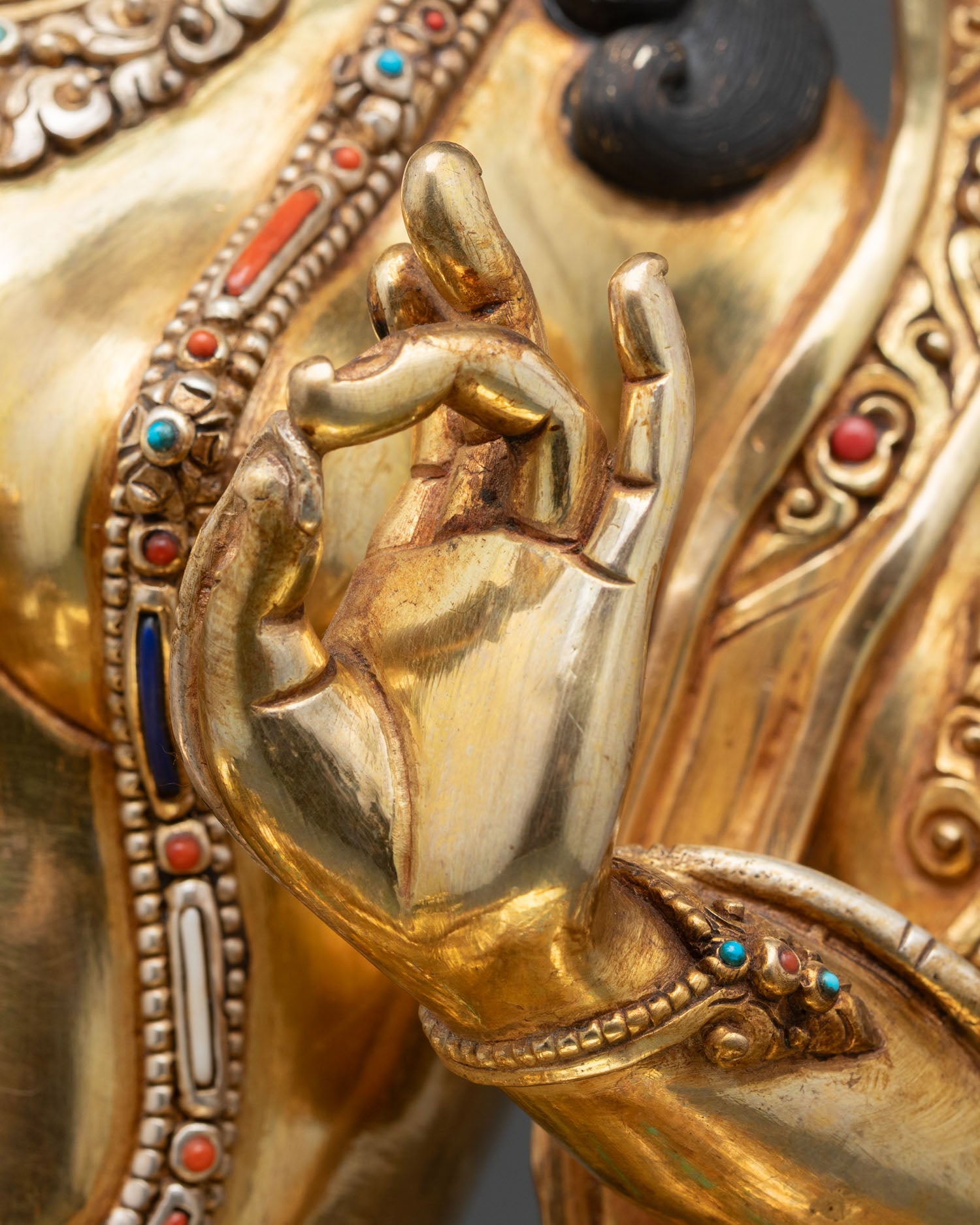 Nepalese Green Tara Statue for Buddhist Shrine Decor