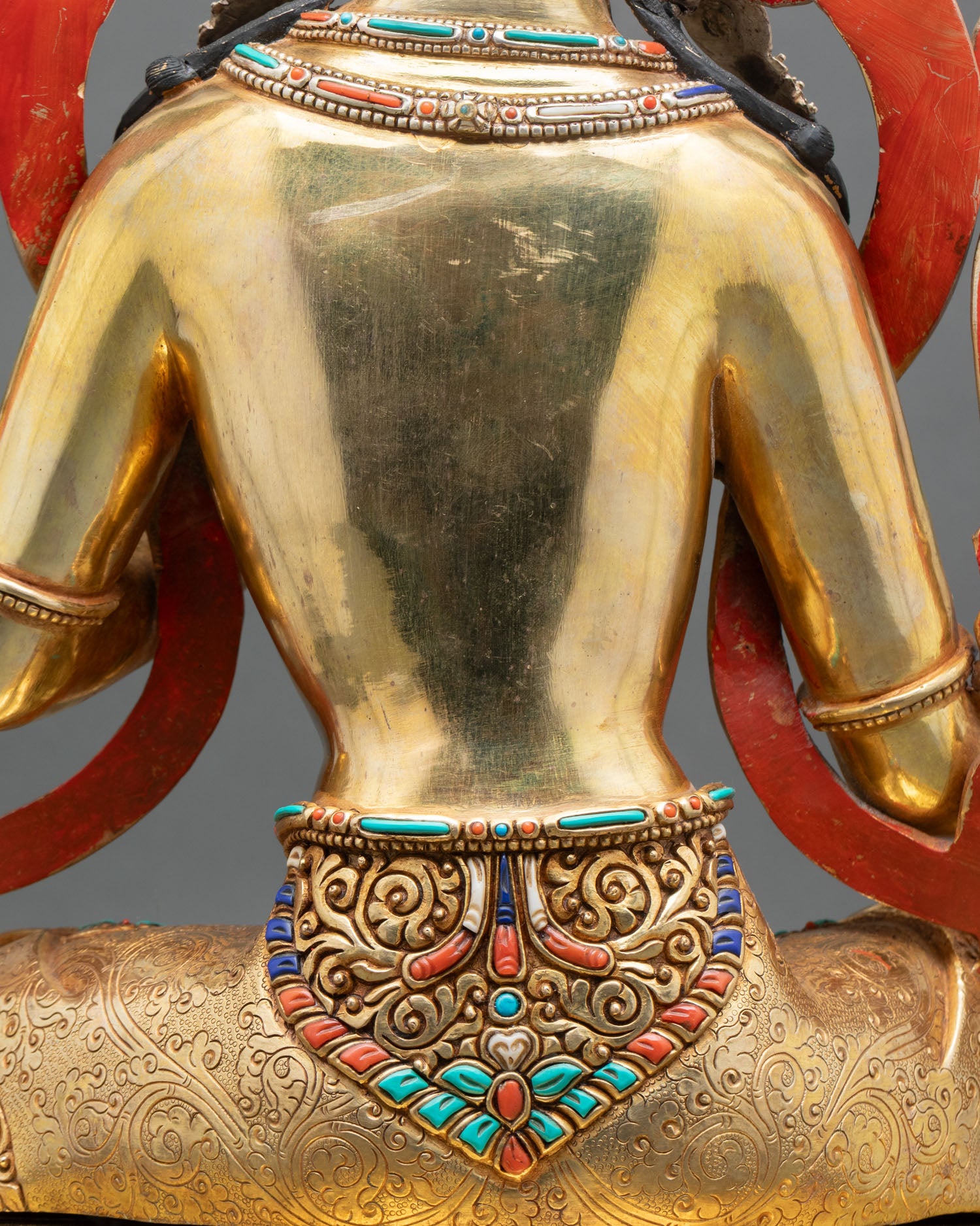 Nepalese Green Tara Statue for Buddhist Shrine Decor