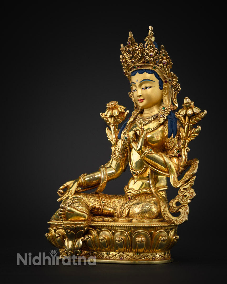 Jetsun Dolma Green Tara Goddess Statue | Compassionate Liberator
