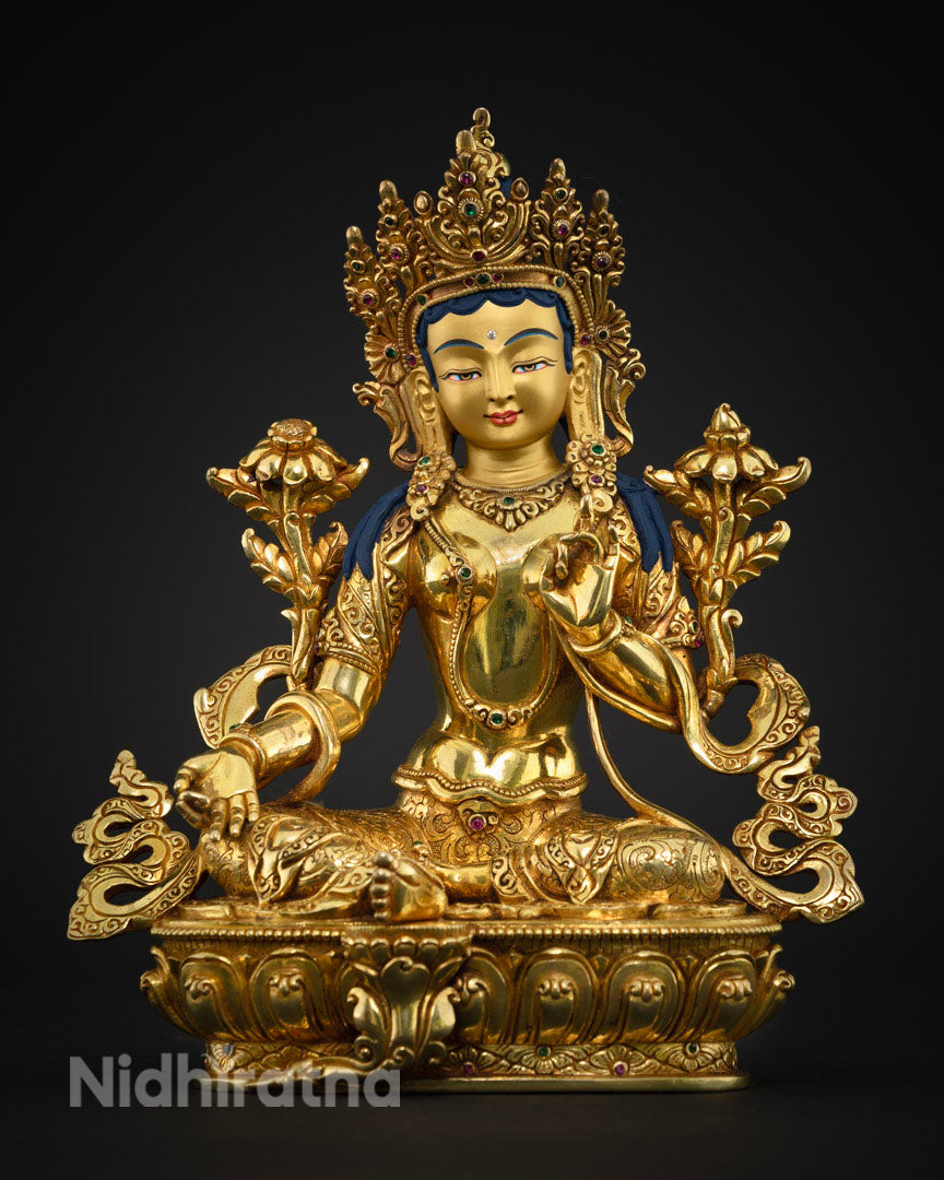 Jetsun Dolma Green Tara Goddess Statue | Compassionate Liberator