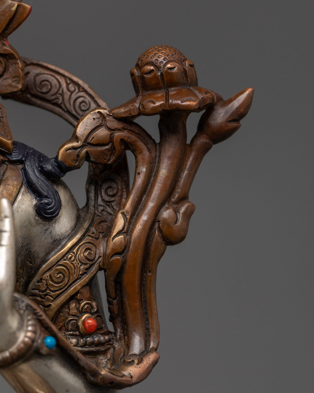 Traditional Green Tara Statue | Nepalese Crafted Oxidized Copper