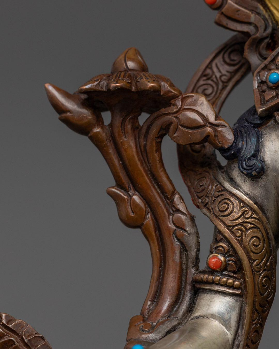 Traditional Green Tara Statue | Nepalese Crafted Oxidized Copper