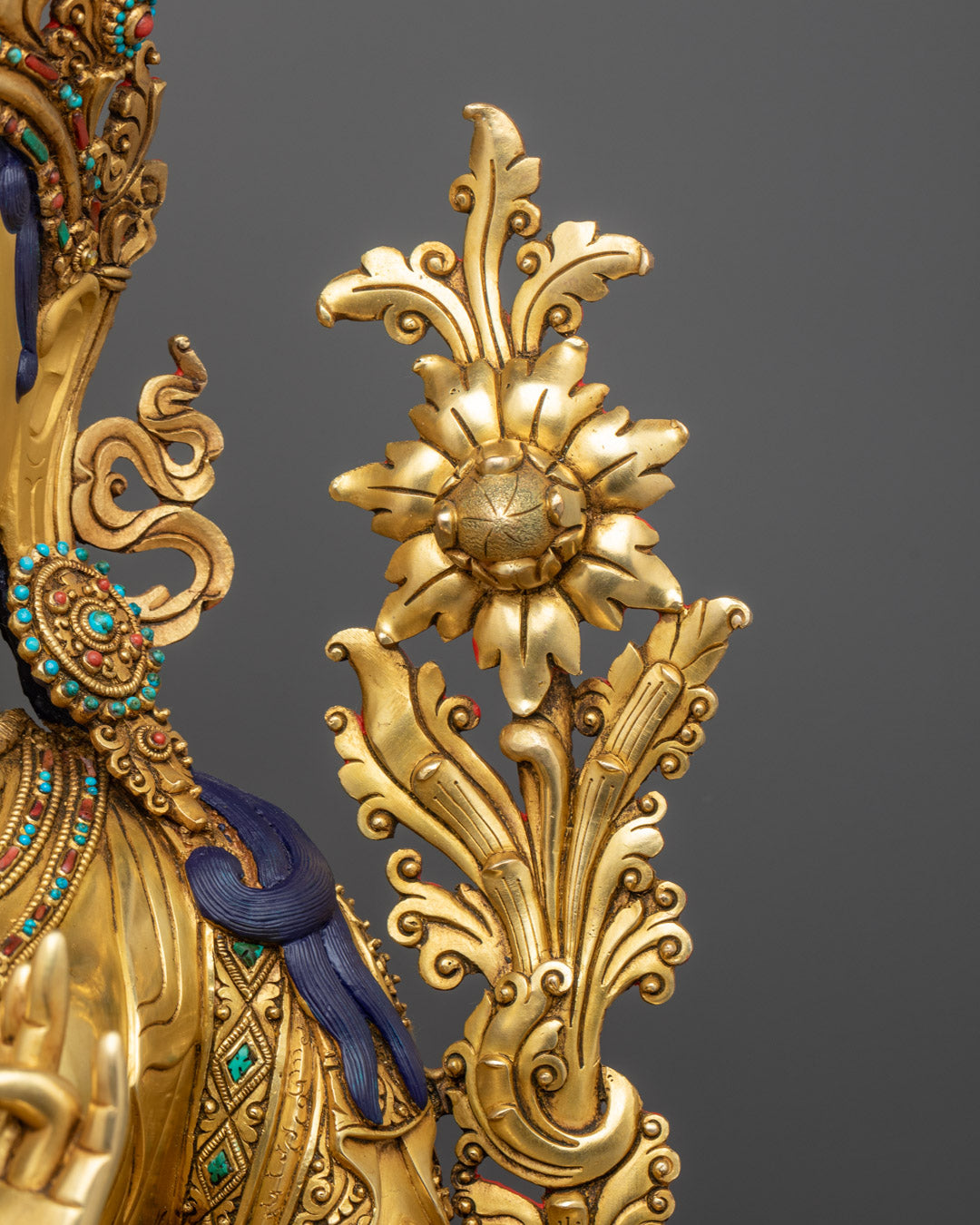 High-Quality Nepalese Green Tara Sculpture