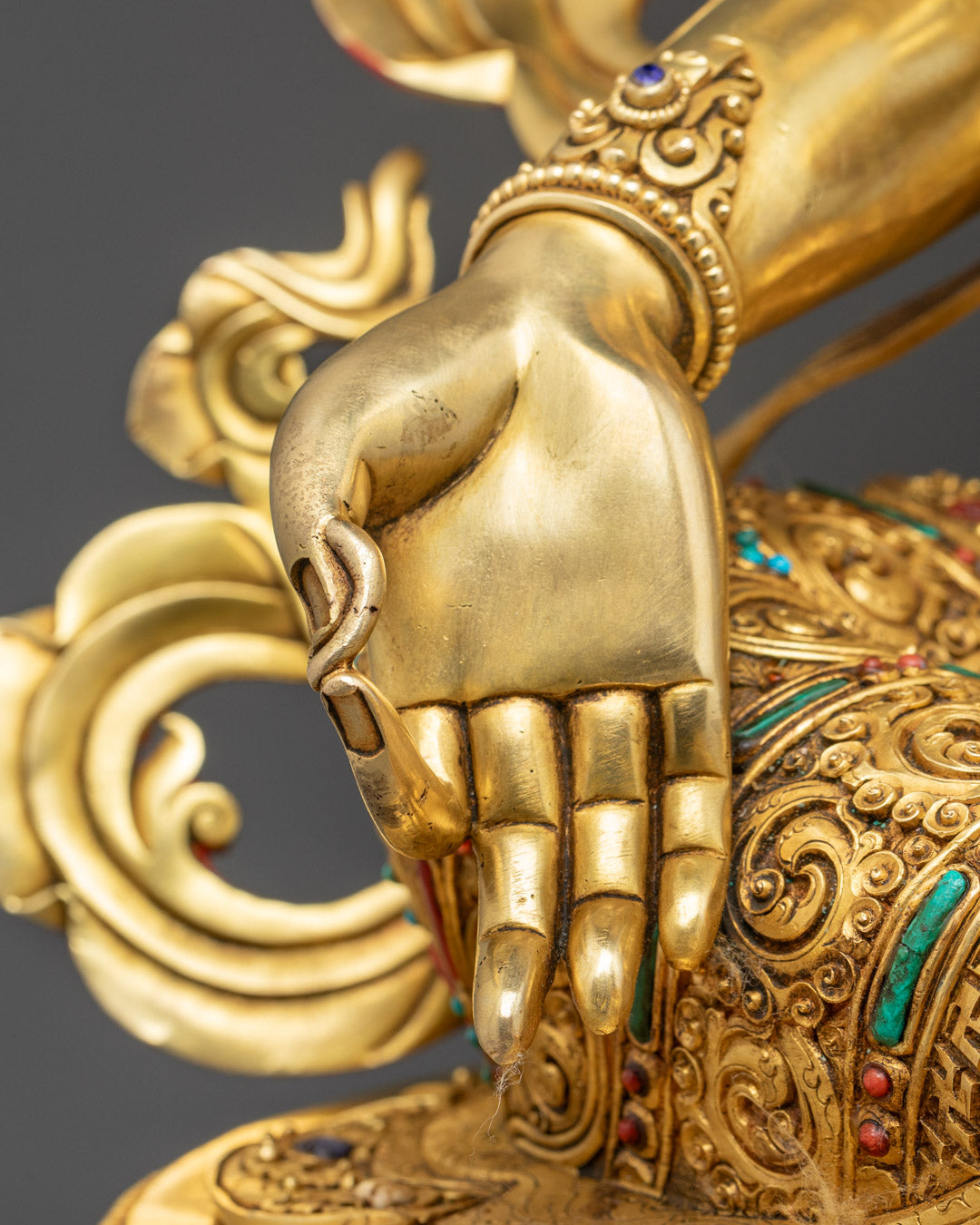 High-Quality Nepalese Green Tara Sculpture