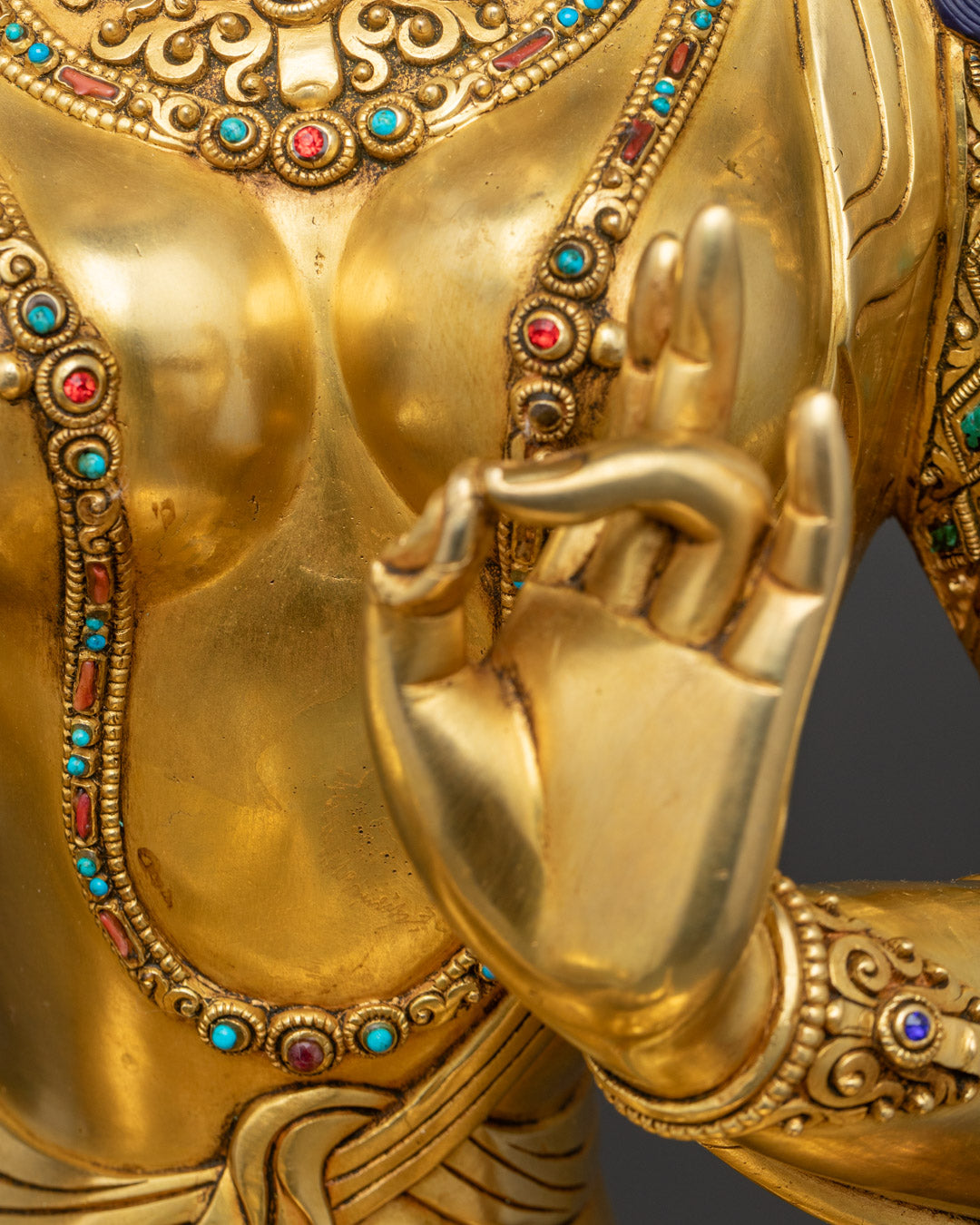 High-Quality Nepalese Green Tara Sculpture