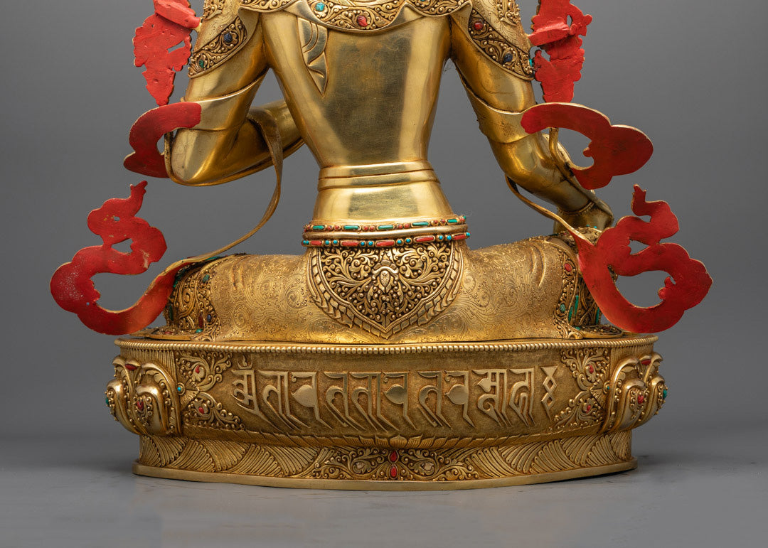 High-Quality Nepalese Green Tara Sculpture