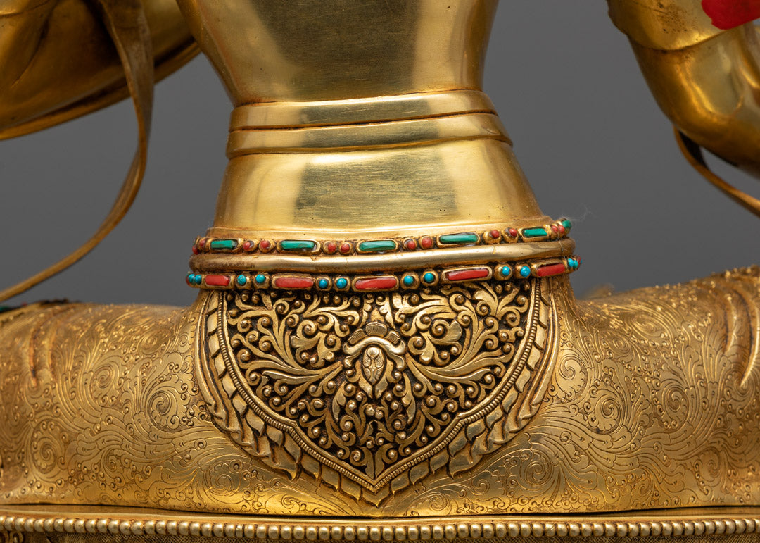 High-Quality Nepalese Green Tara Sculpture