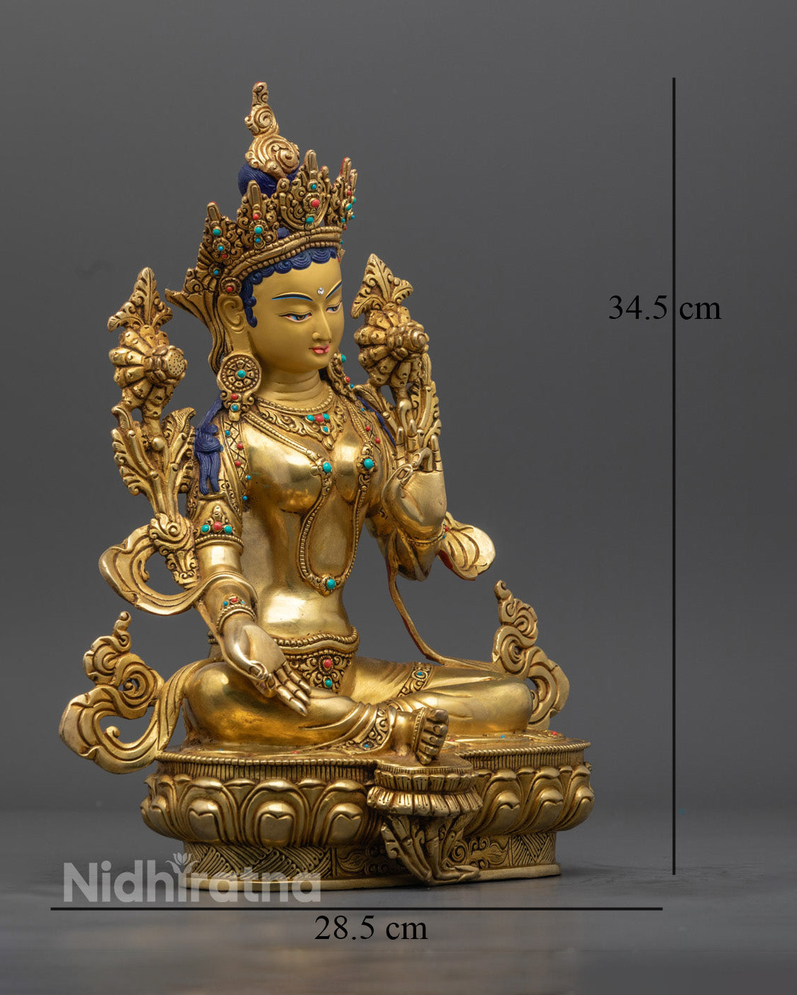 Green Tara Statue | Traditional Himalayan Art