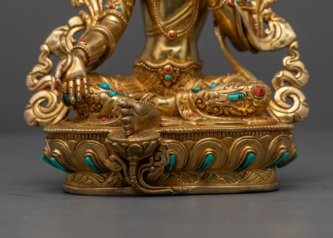 Authentic Green Tara Statue | Handmade in Nepal