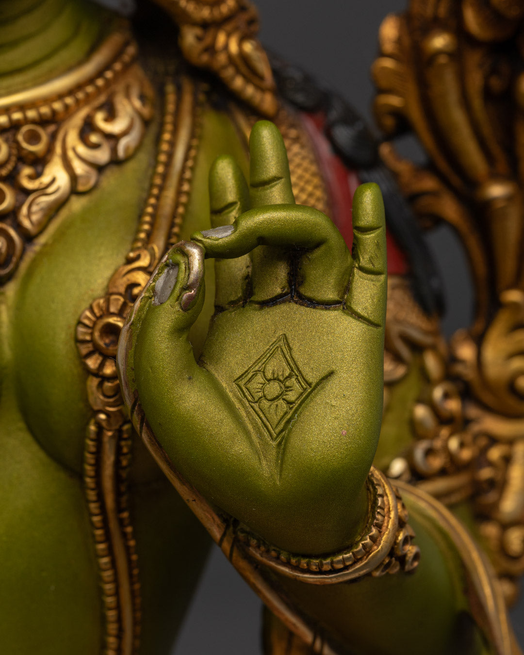 Buddhist Green Tara Statue | Green Body Sculpture