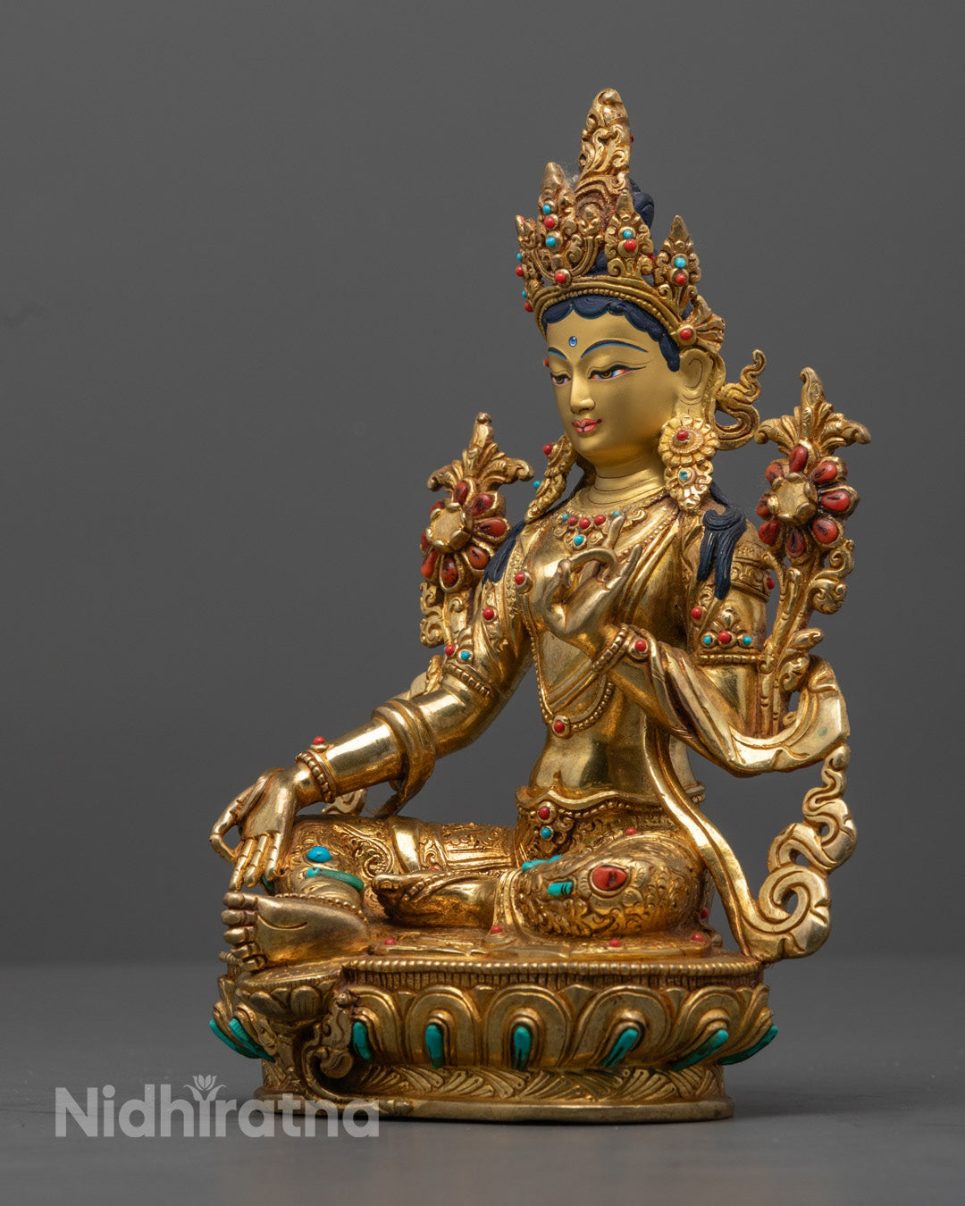 Authentic Green Tara Statue | Handmade in Nepal