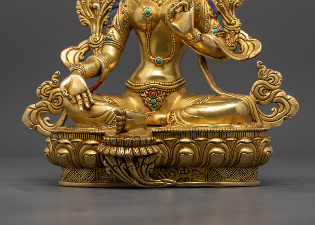 Green Tara Statue | Traditional Himalayan Art