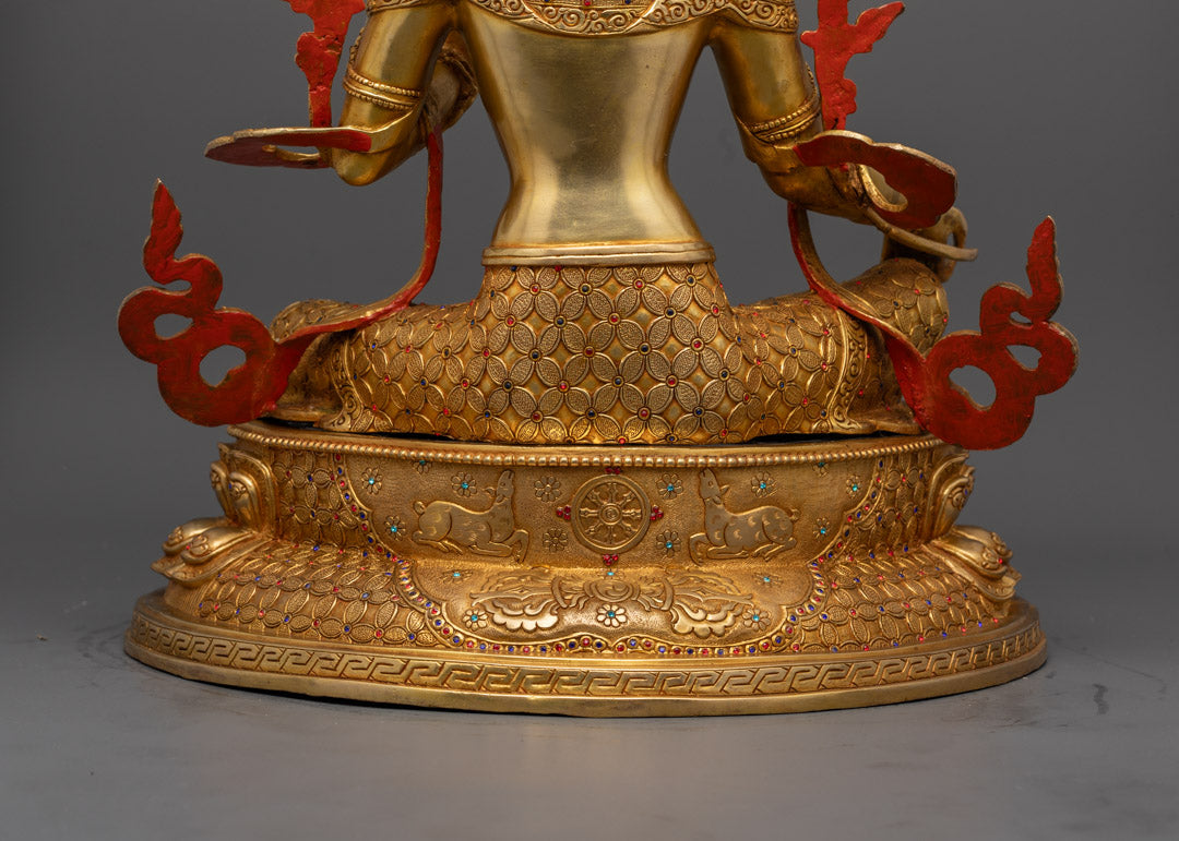 Tibetan Green Tara Statue | Traditional Himalayan