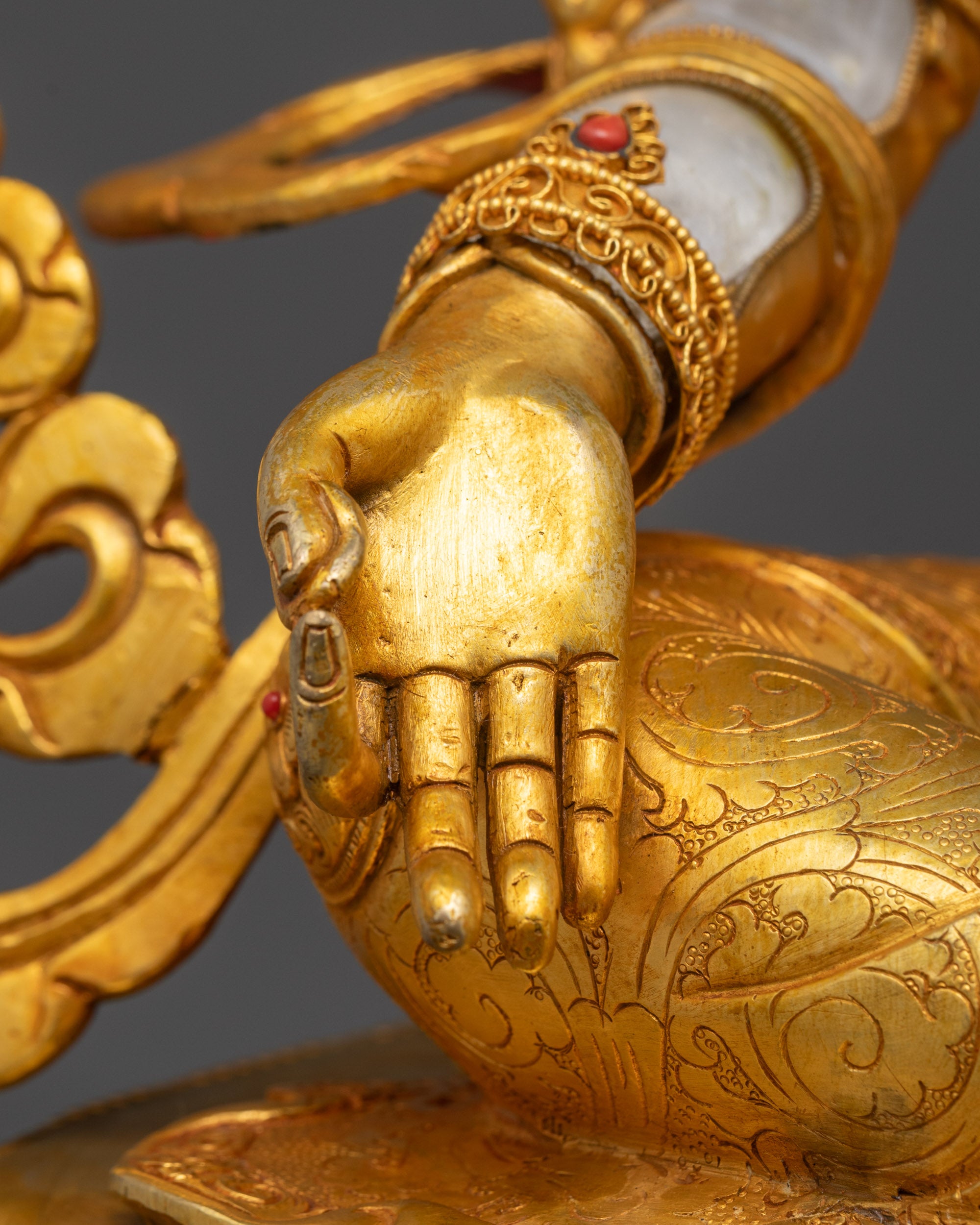 Premium Crystal Green Tara Statue | Sacred Buddhist Art