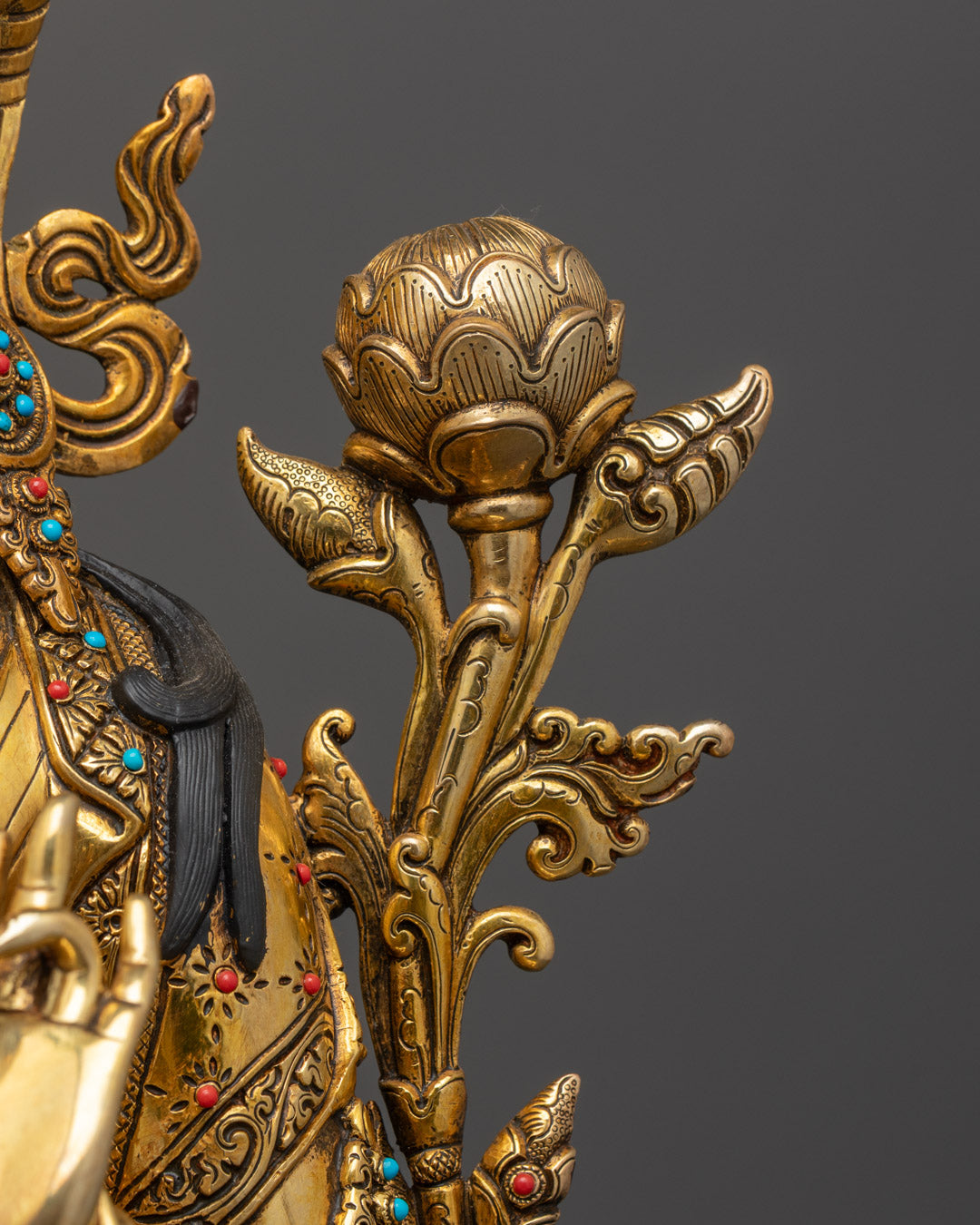 Goddess Green Tara Statue | Authentic Tibetan Hand-Carved