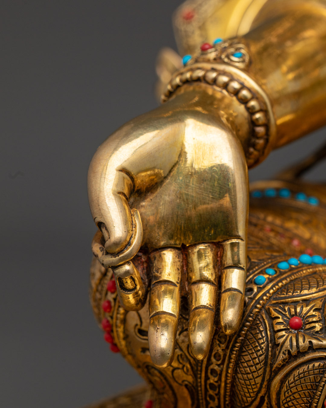 Goddess Green Tara Statue | Authentic Tibetan Hand-Carved