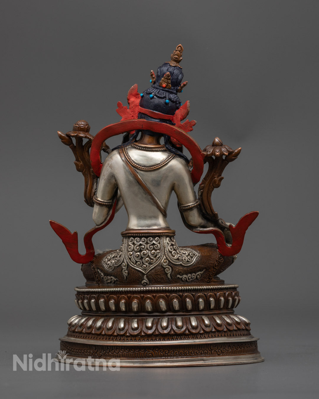 Traditional Green Tara Statue | Nepalese Crafted Oxidized Copper