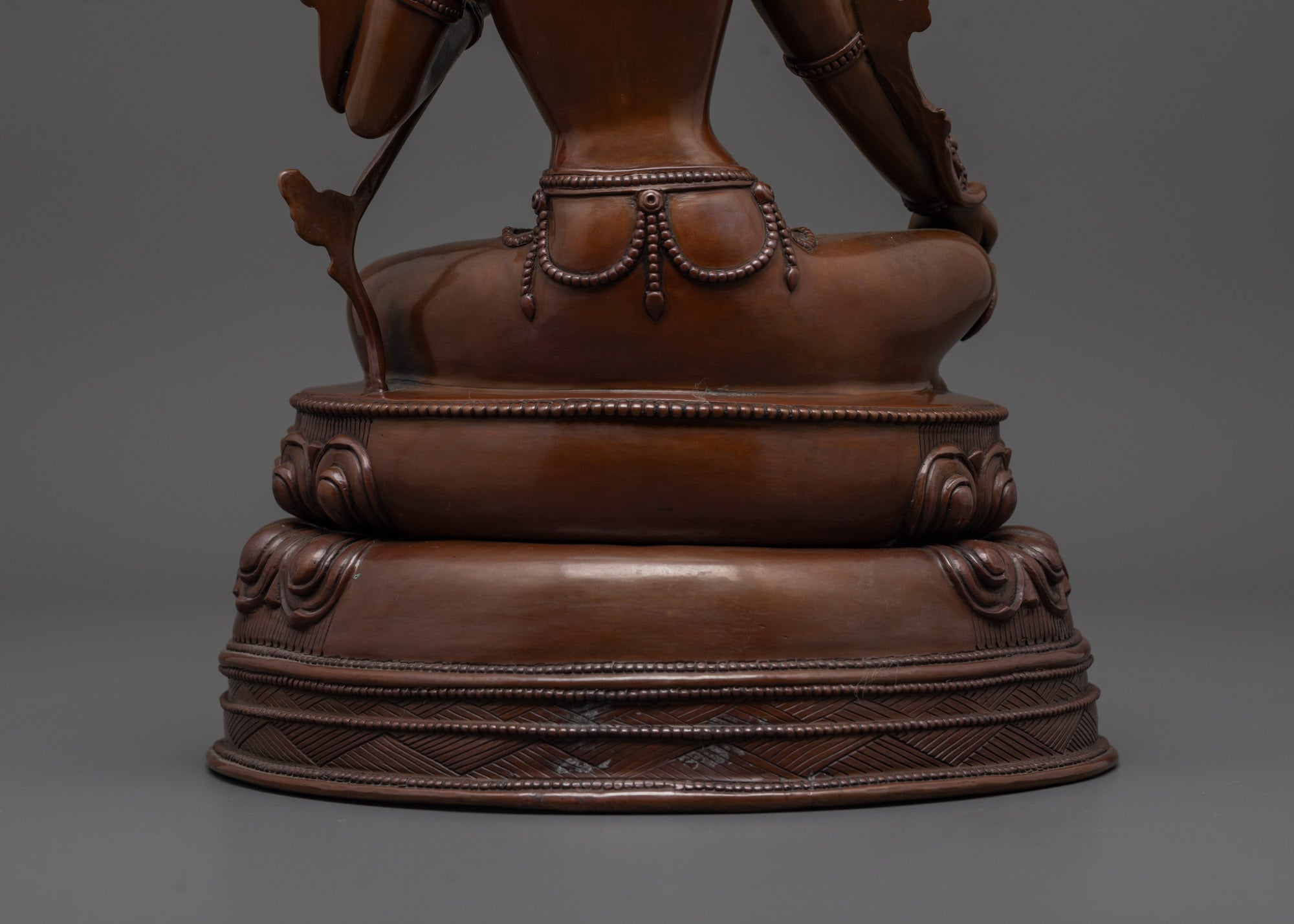 Dark Oxidized Green Tara Statue | Timeless Spiritual Elegance