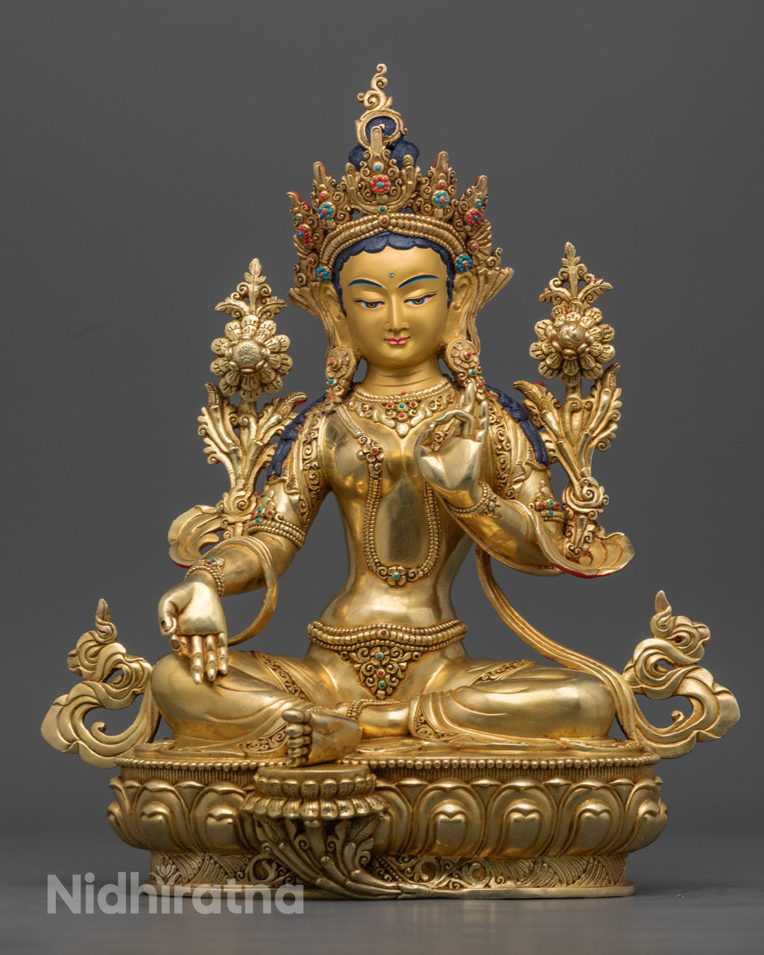 Green Tara Statue | Sacred Buddhist Figurine
