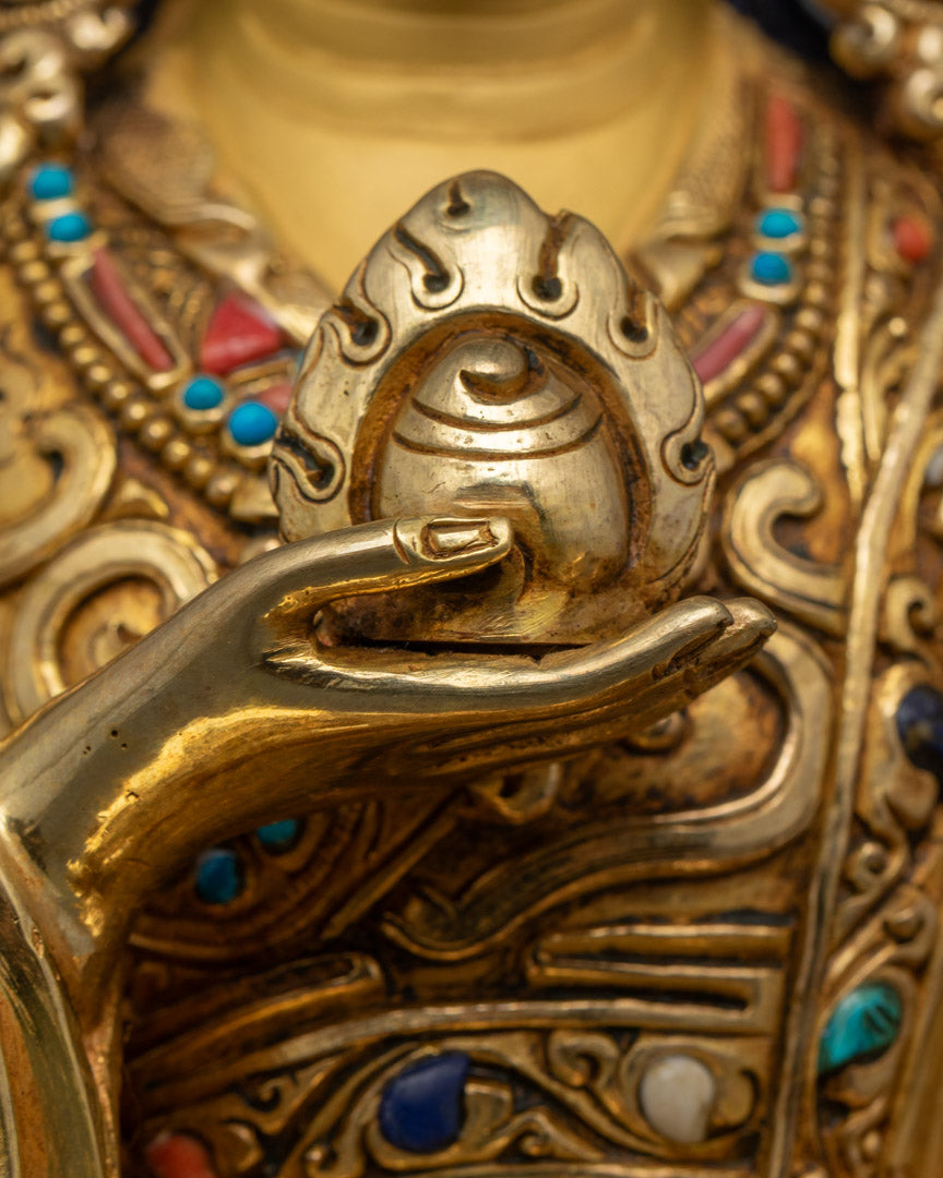 Nepalese Guru Norla Statue | Tibetan Artwork