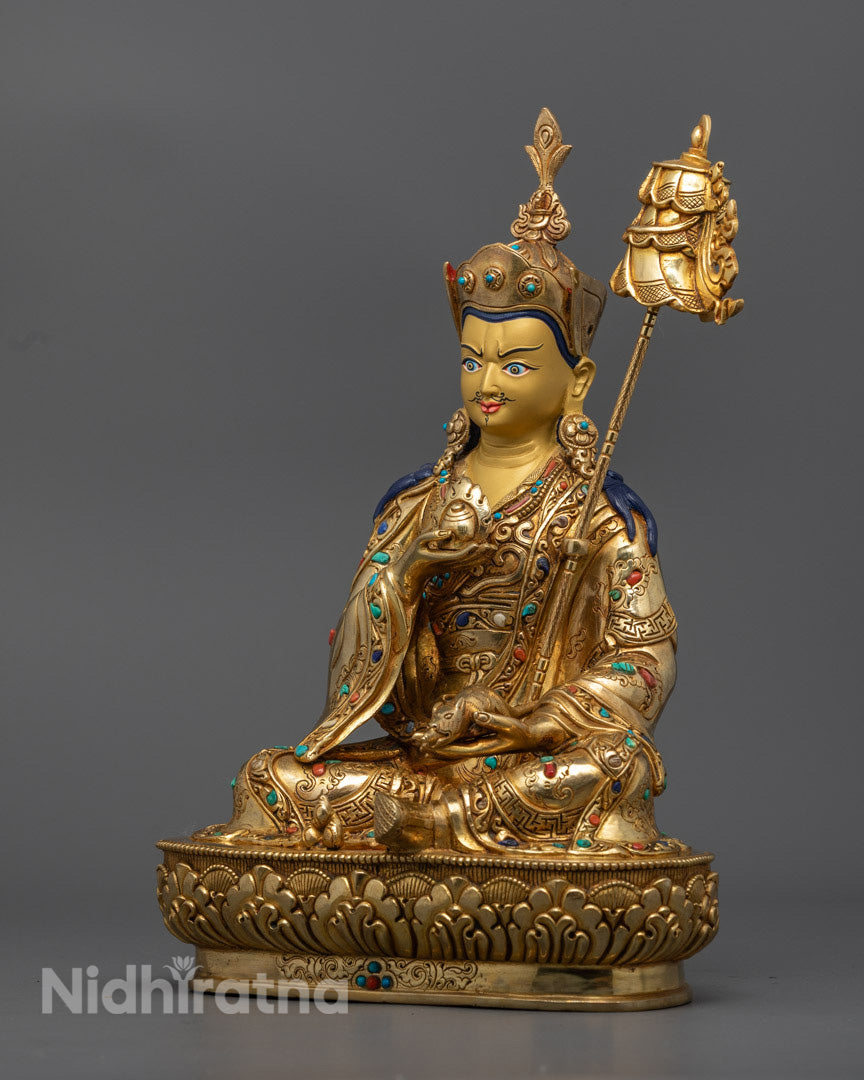 Nepalese Guru Norla Statue | Tibetan Artwork