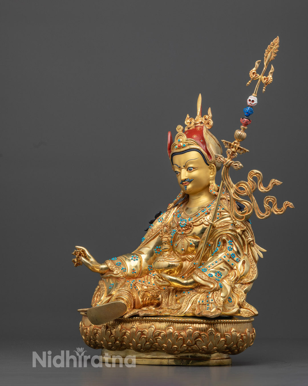 Guru Rinpoche Statue | Sacred Tibetan Buddha Sculpture