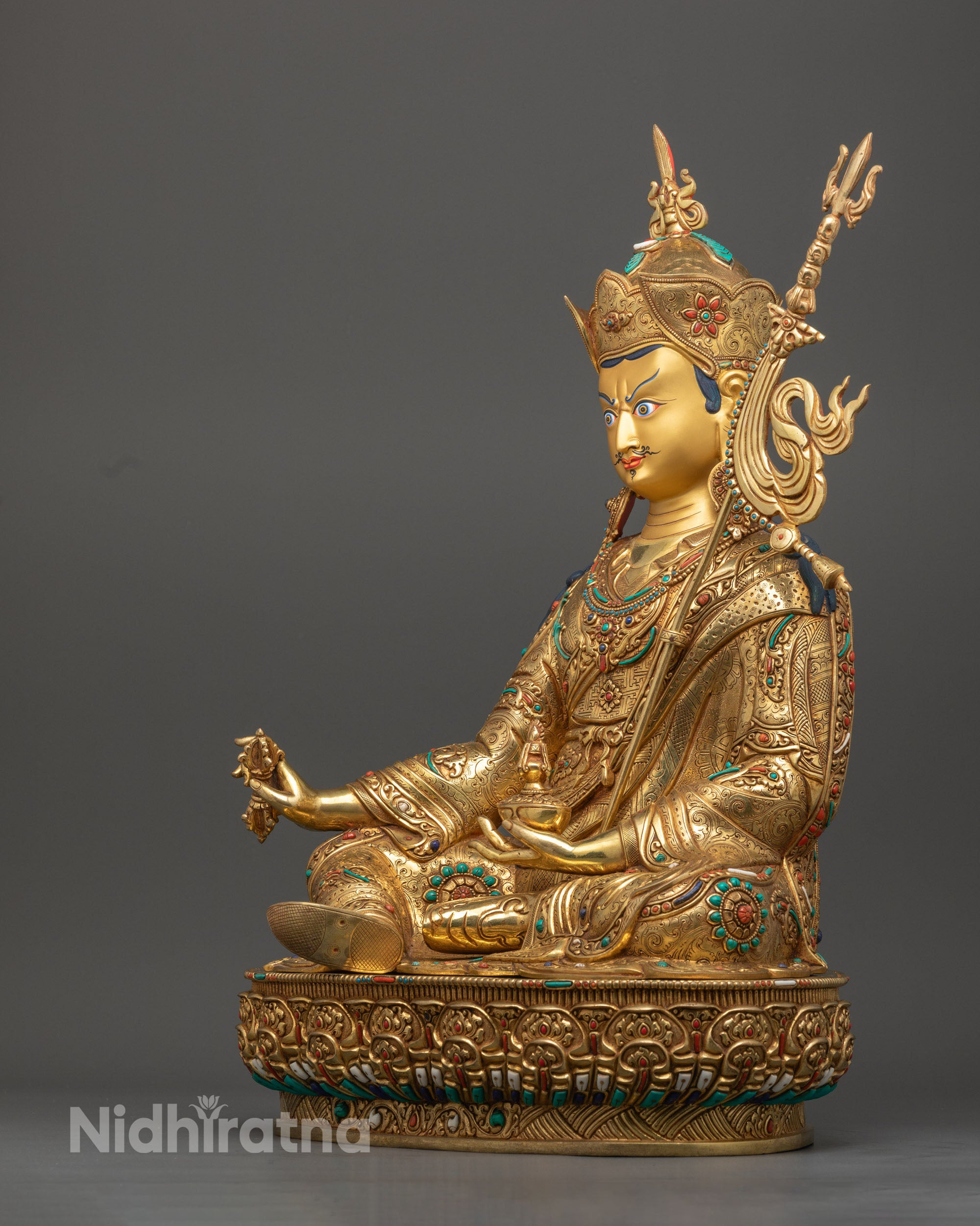 Guru Rinpoche Statue | Handcrafted Himalayan Buddhist Art