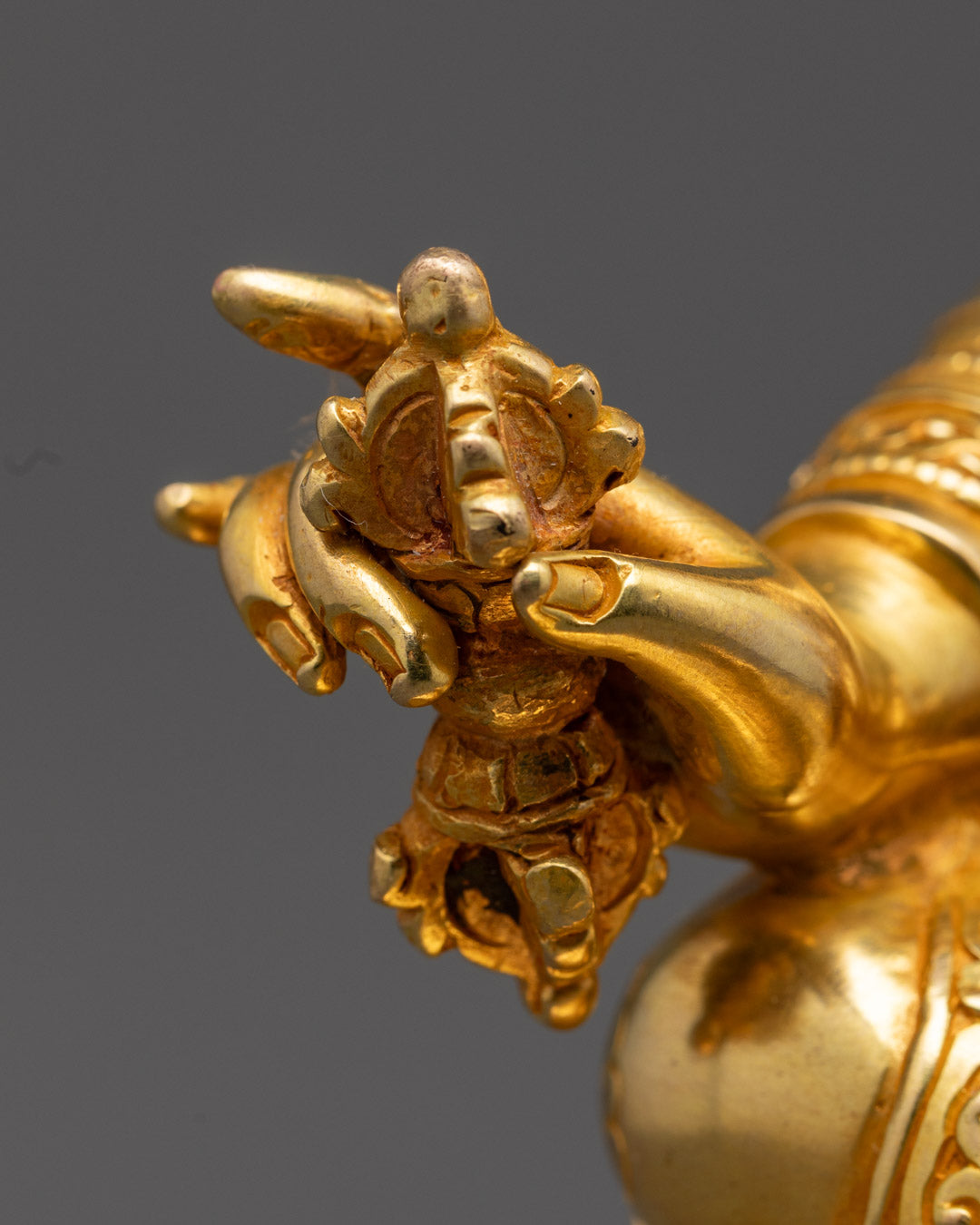 Guru Padmasambhava Buddhist Sculpture | Gilded in pure 24k Gold