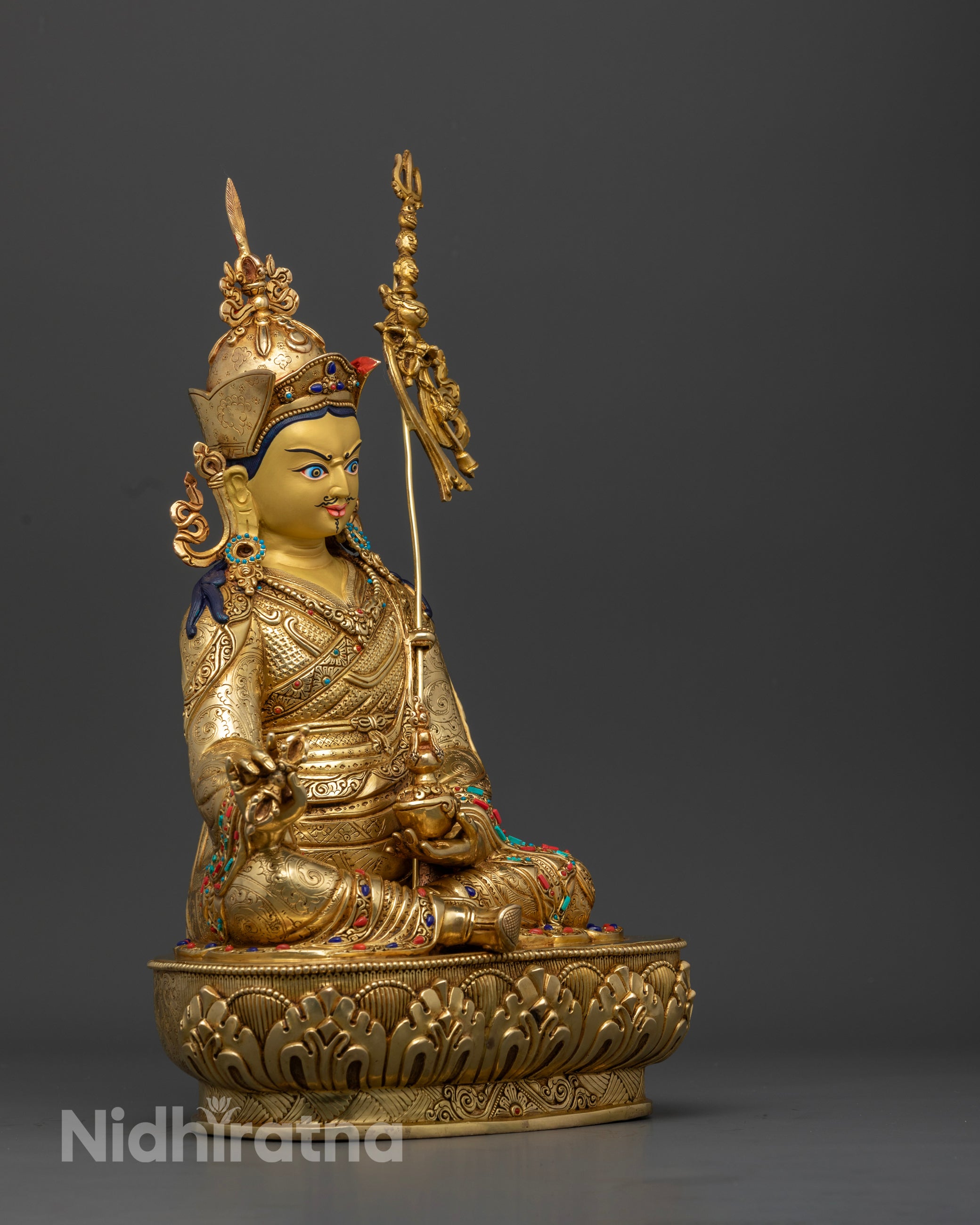 Buddhist Guru Rinpoche Statue | Tibetan Art