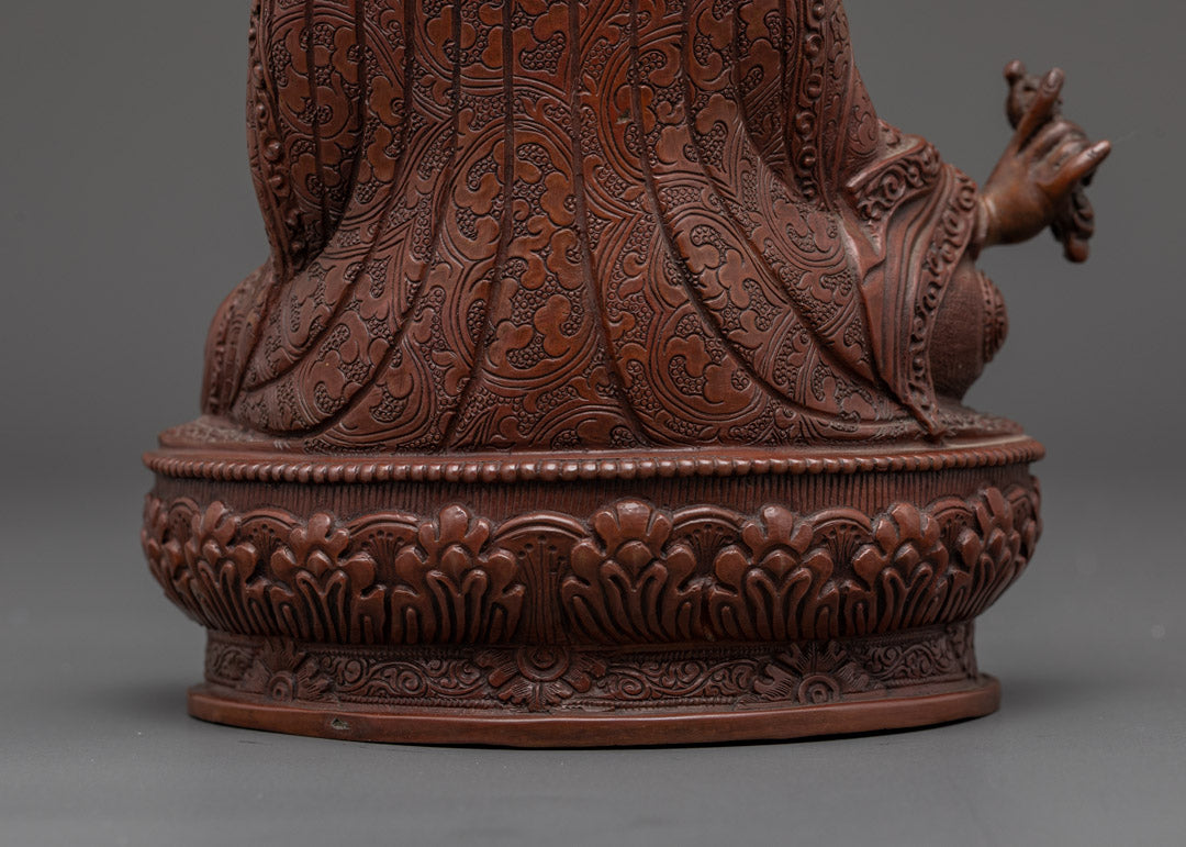 Traditionally Carved Guru Padmasambhava Buddhist Sculpture