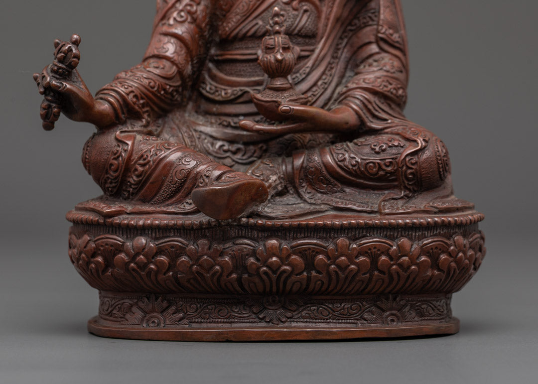 Traditionally Carved Guru Padmasambhava Buddhist Sculpture