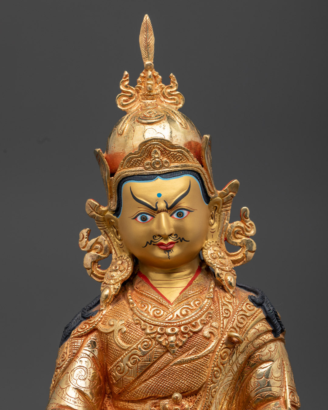 Handcrafted Guru Rinpoche Statue | Tibetan Buddhist Art