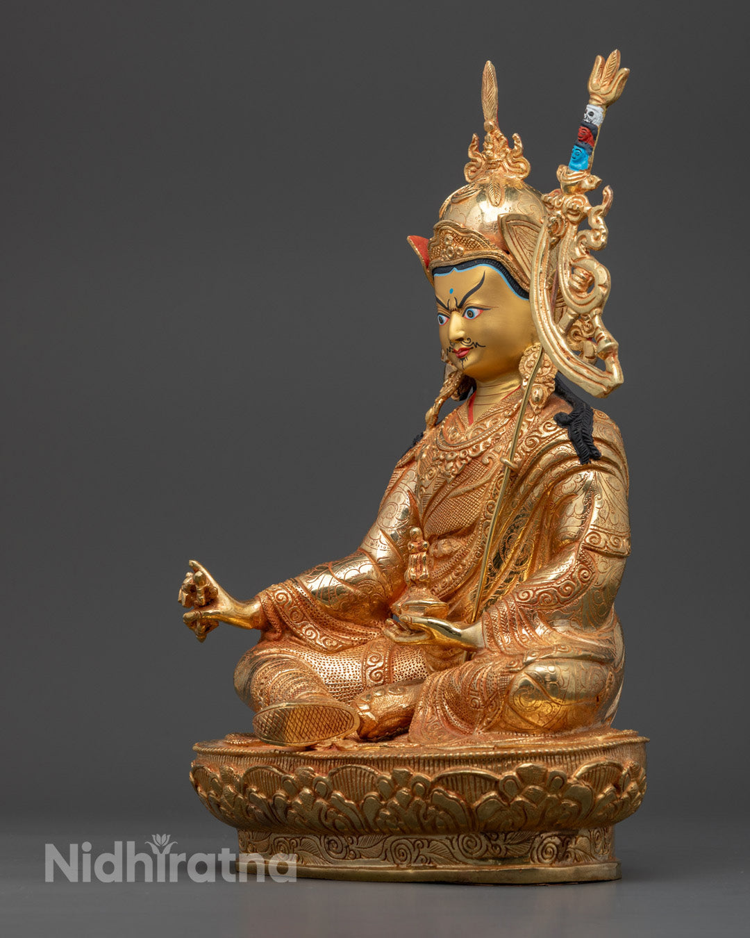 Handcrafted Guru Rinpoche Statue | Tibetan Buddhist Art