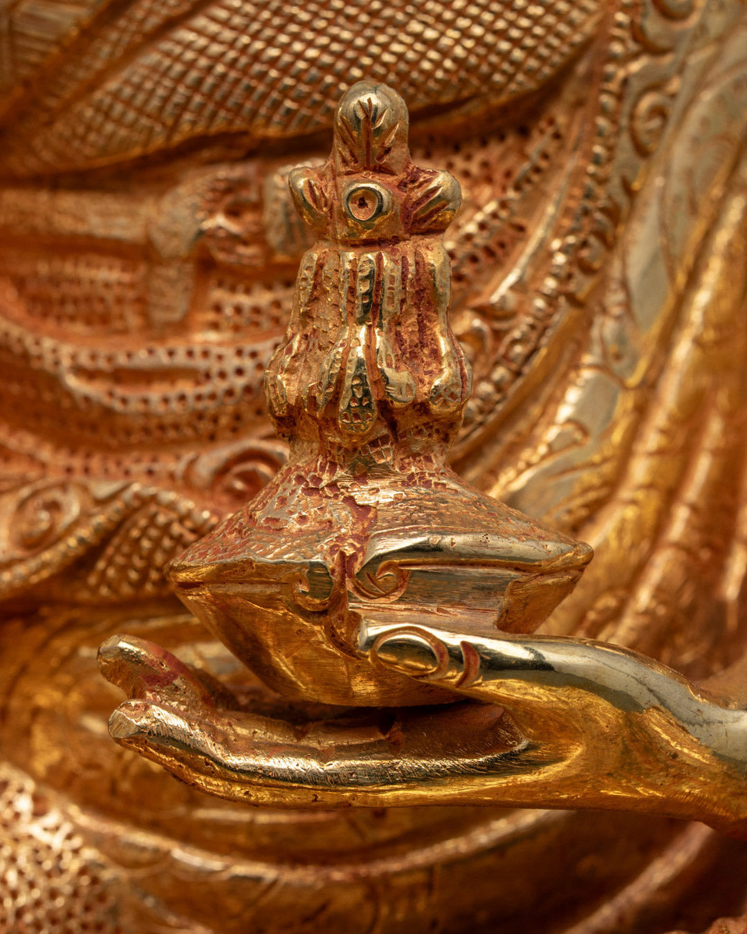 Handcrafted Guru Rinpoche Statue | Tibetan Buddhist Art