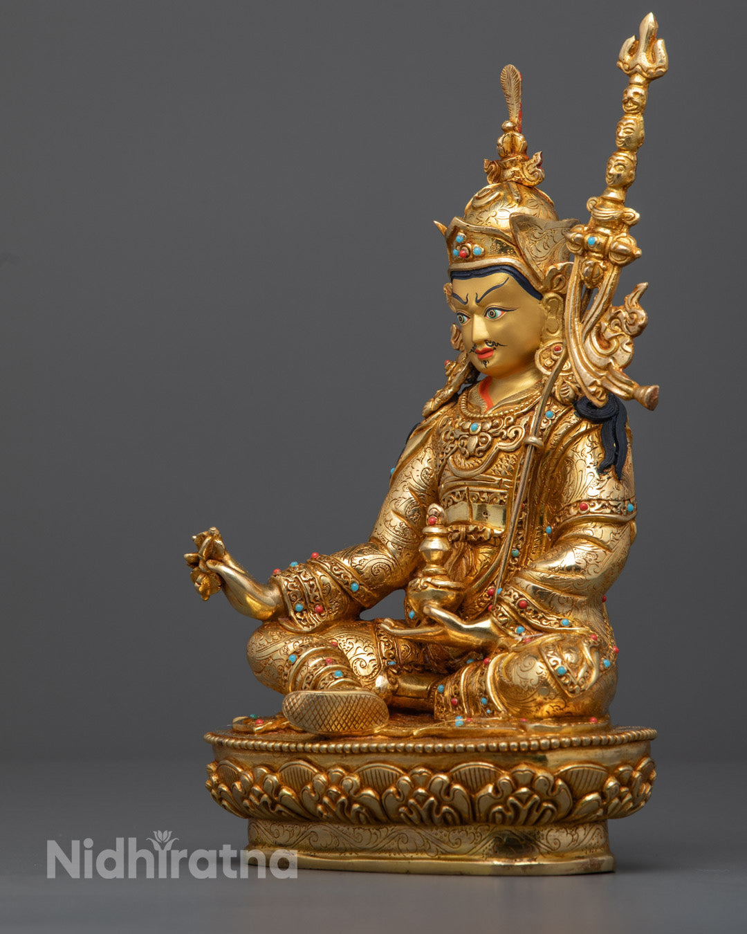 Handcrafted Guru Rinpoche Statue | Tibetan Master