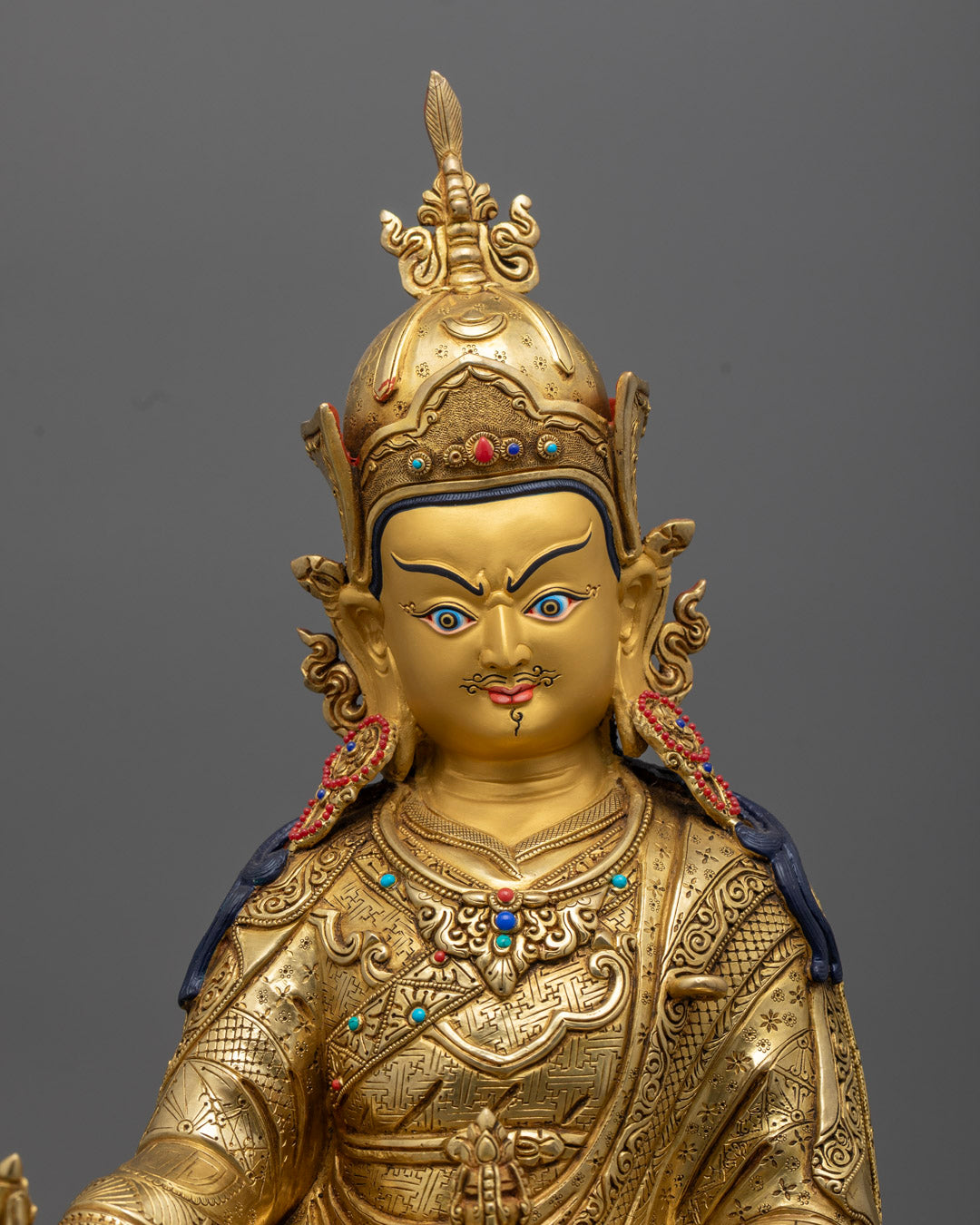 Golden Guru Rinpoche Statue | The Lotus-Born Master