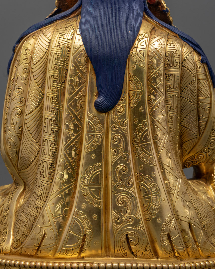 Guru Rinpoche Statue | Tibetan Premium piece in Gold