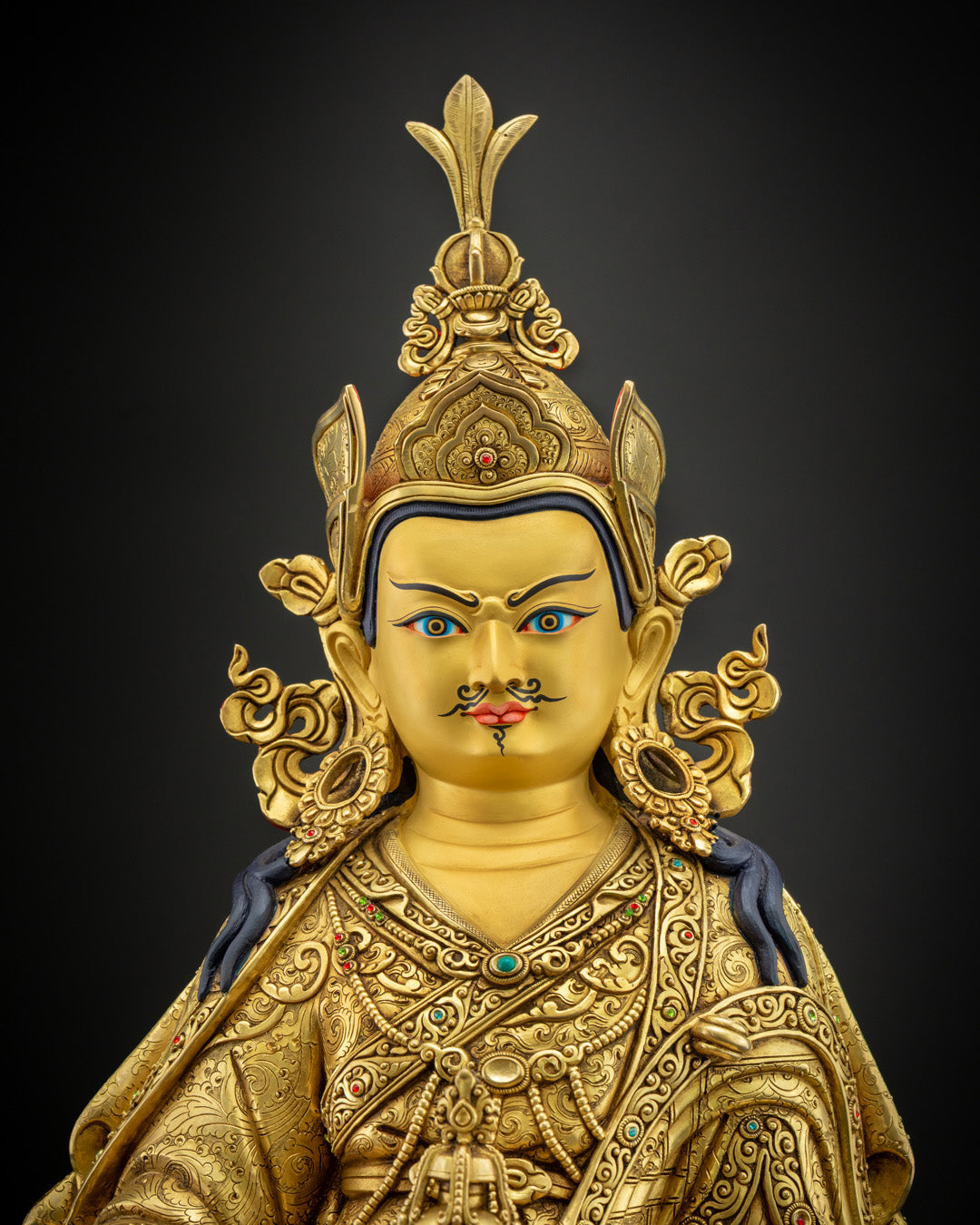 Nepalese Guru Rinpoche Statue | Hand-Carved in Nepal