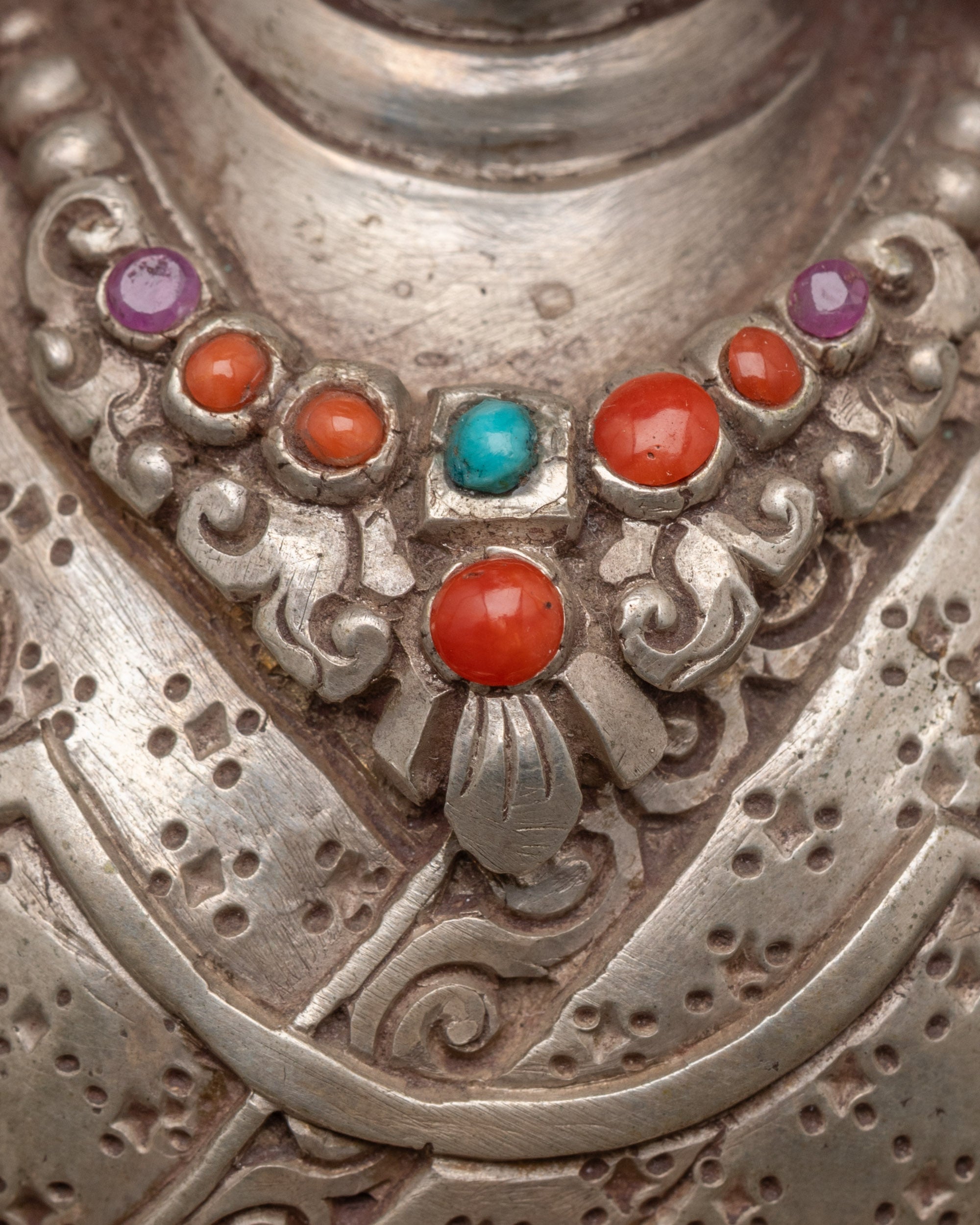 Handmade Pure Silver Guru Rinpoche Statue | Spiritual Protection Icon