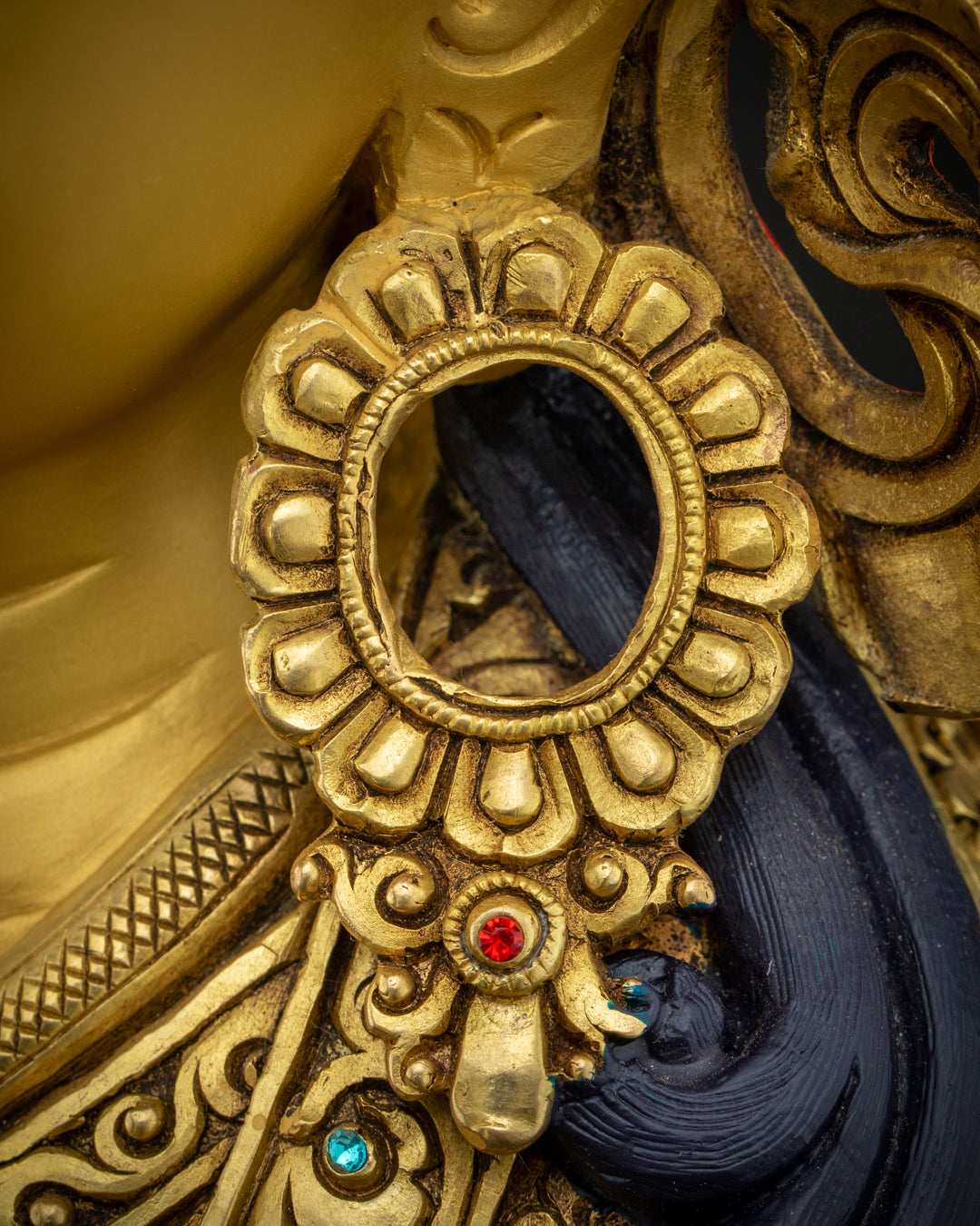 Nepalese Guru Rinpoche Statue | Hand-Carved in Nepal