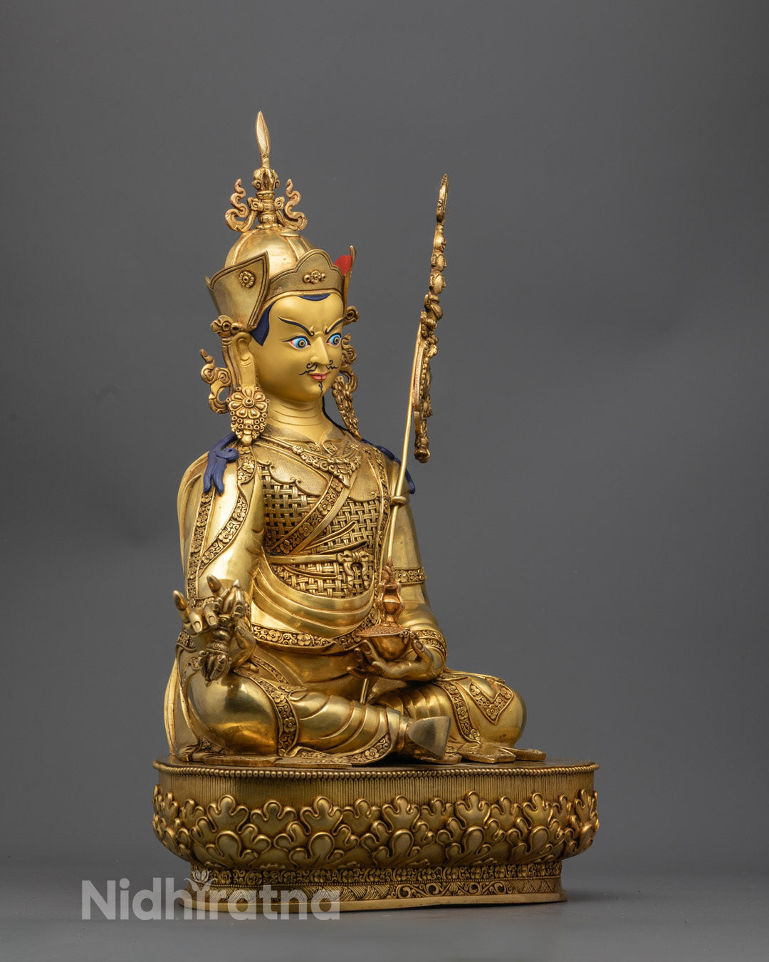 Guru Rinpoche Statue | Premium 24k Fire-Gilded Sculpture