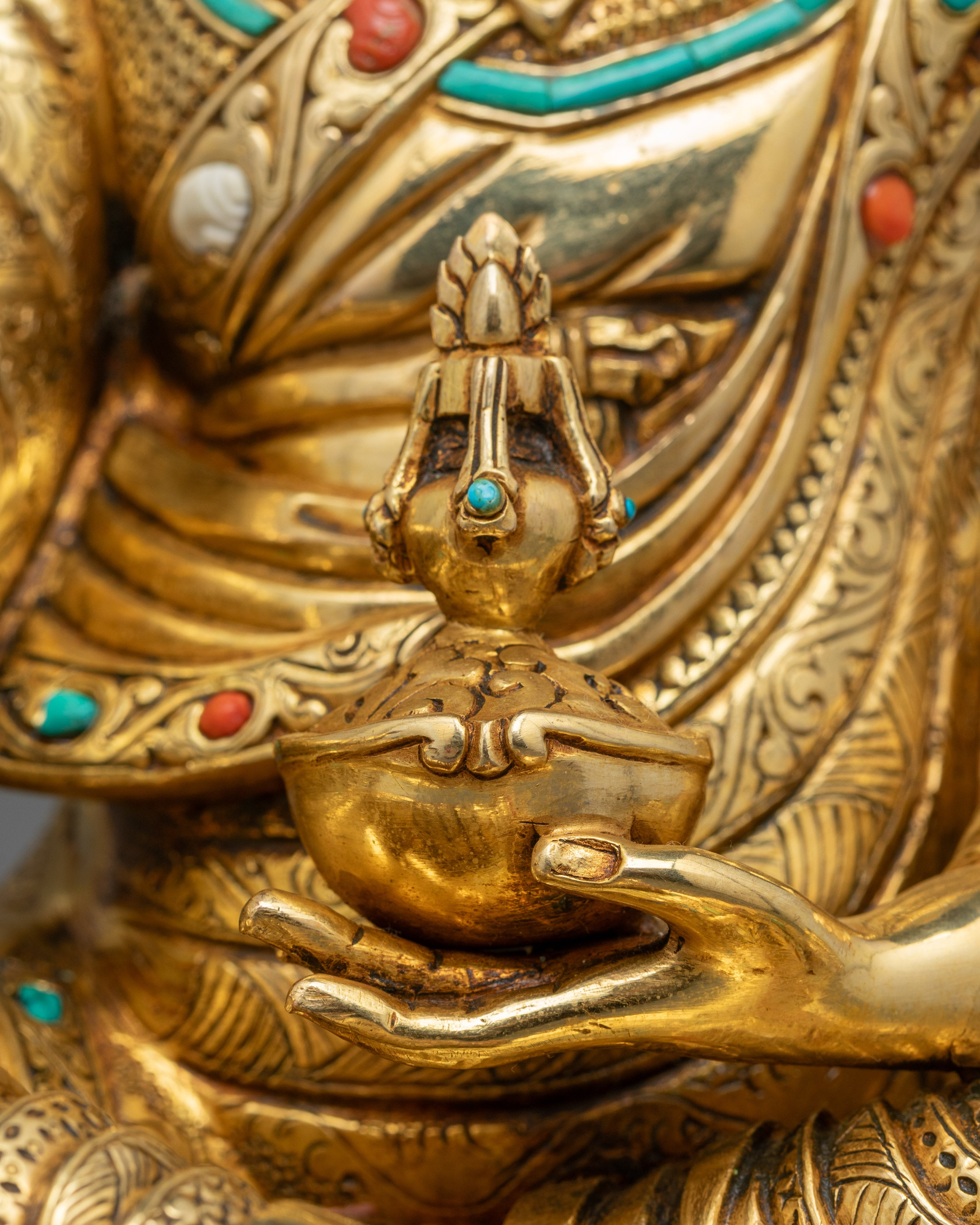 Authentic Guru Rinpoche Statue | Handmade Padmasambhava Statue