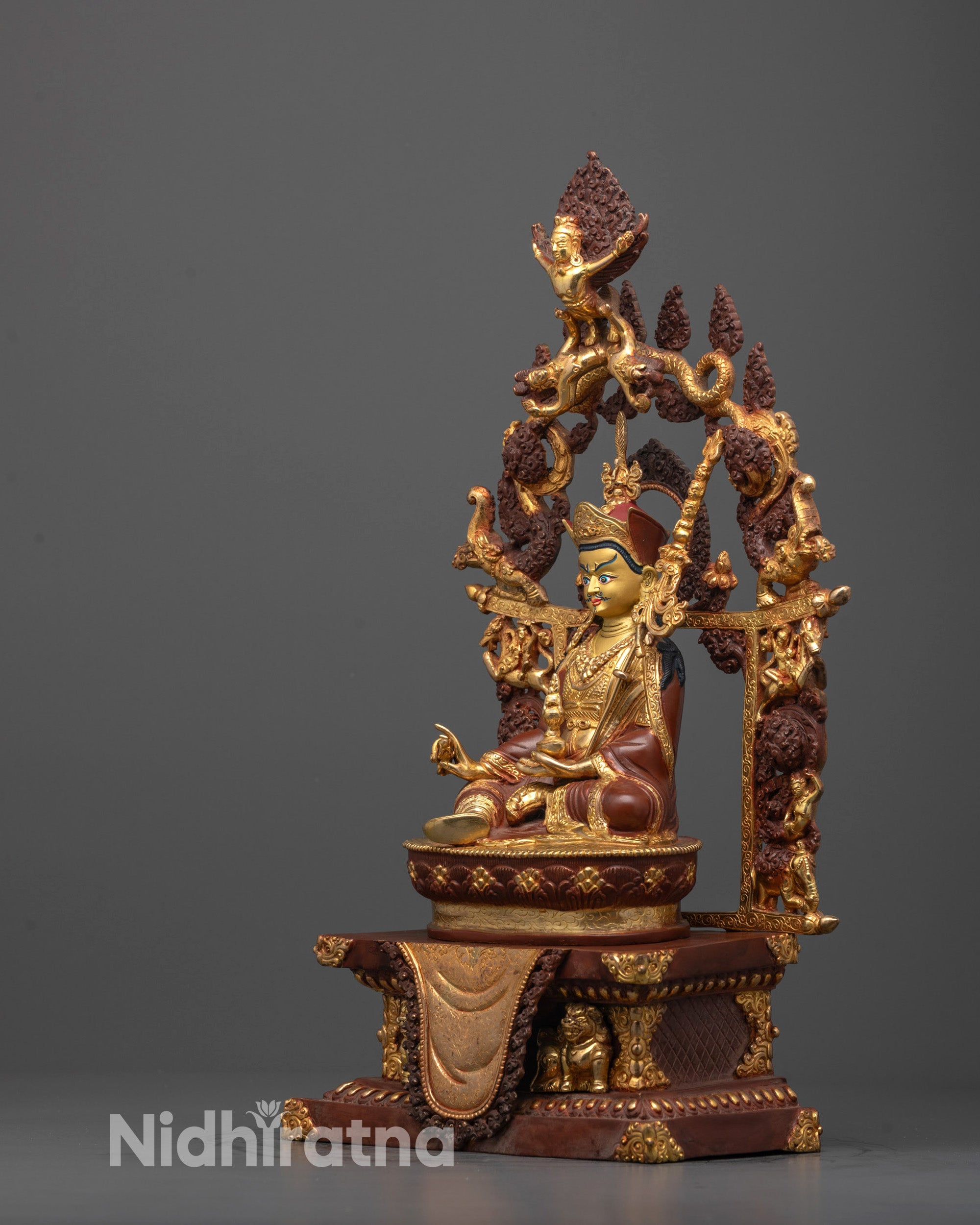 Handmade Guru Rinpoche Statue | The Second Buddha for Home Altar