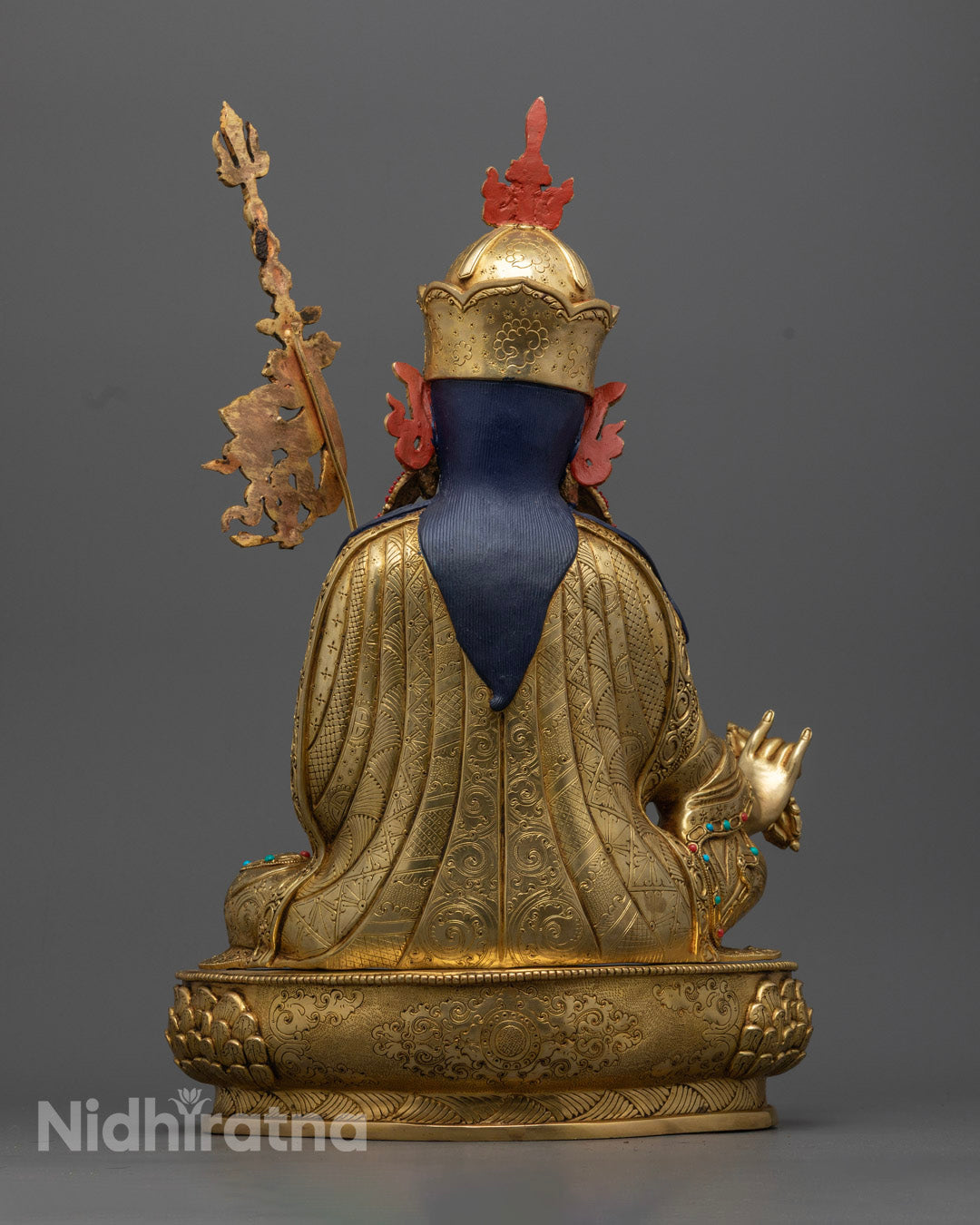 Golden Guru Rinpoche Statue | The Lotus-Born Master
