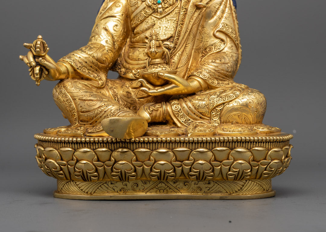 Guru Rinpoche Statue | Tibetan Premium piece in Gold