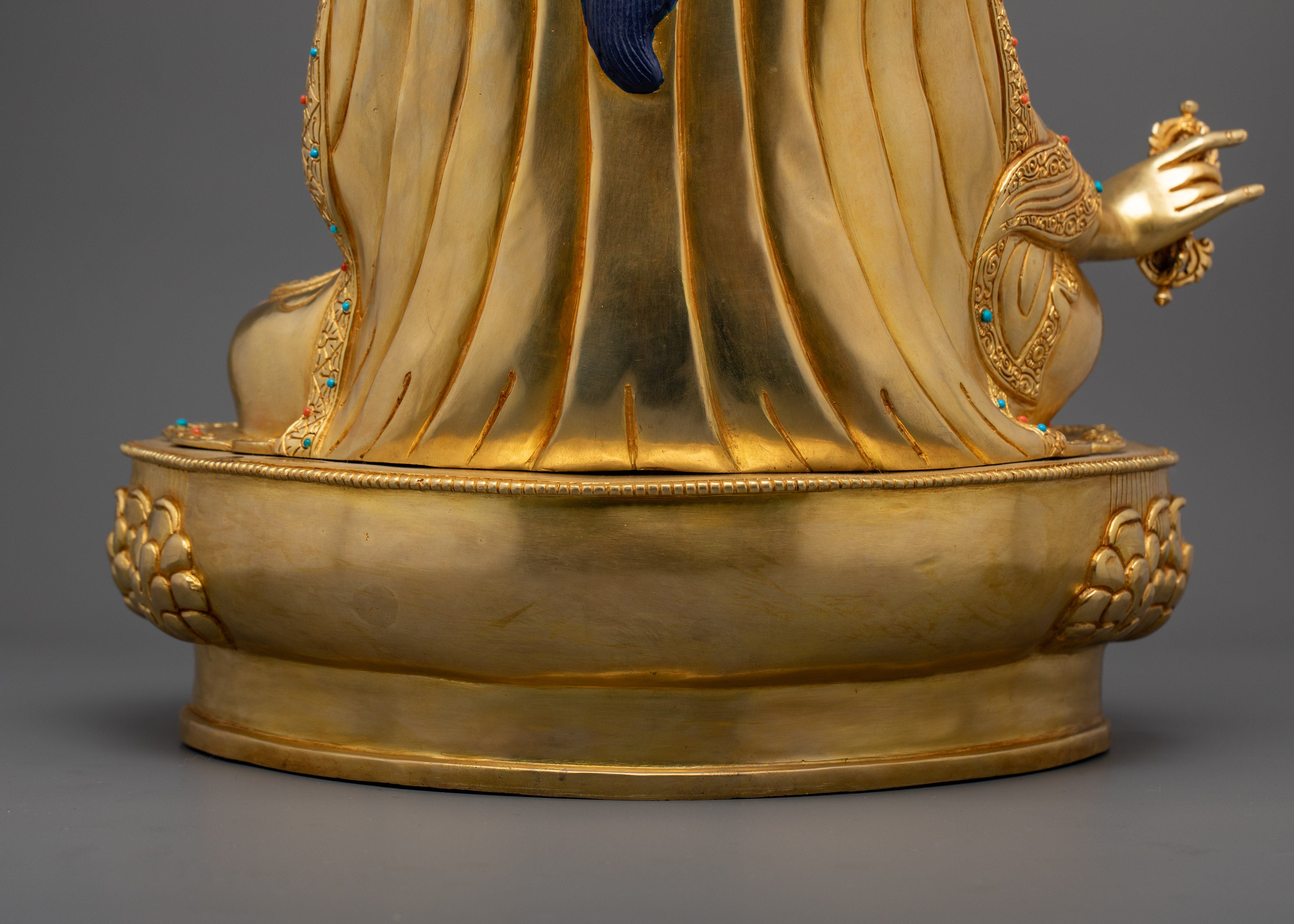 Guru Rinpoche Statue | Hand-Carved Tibetan Padmasambhava Sculpture