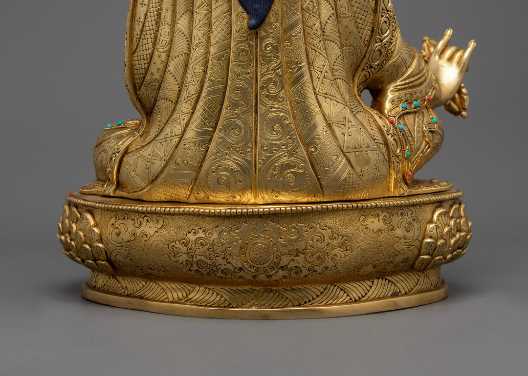 Golden Guru Rinpoche Statue | The Lotus-Born Master