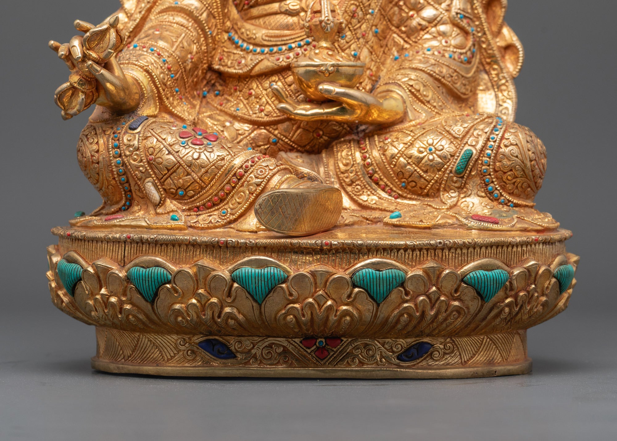 Traditional Guru Rinpoche Statue | Padmasambhava Tibetan Deity