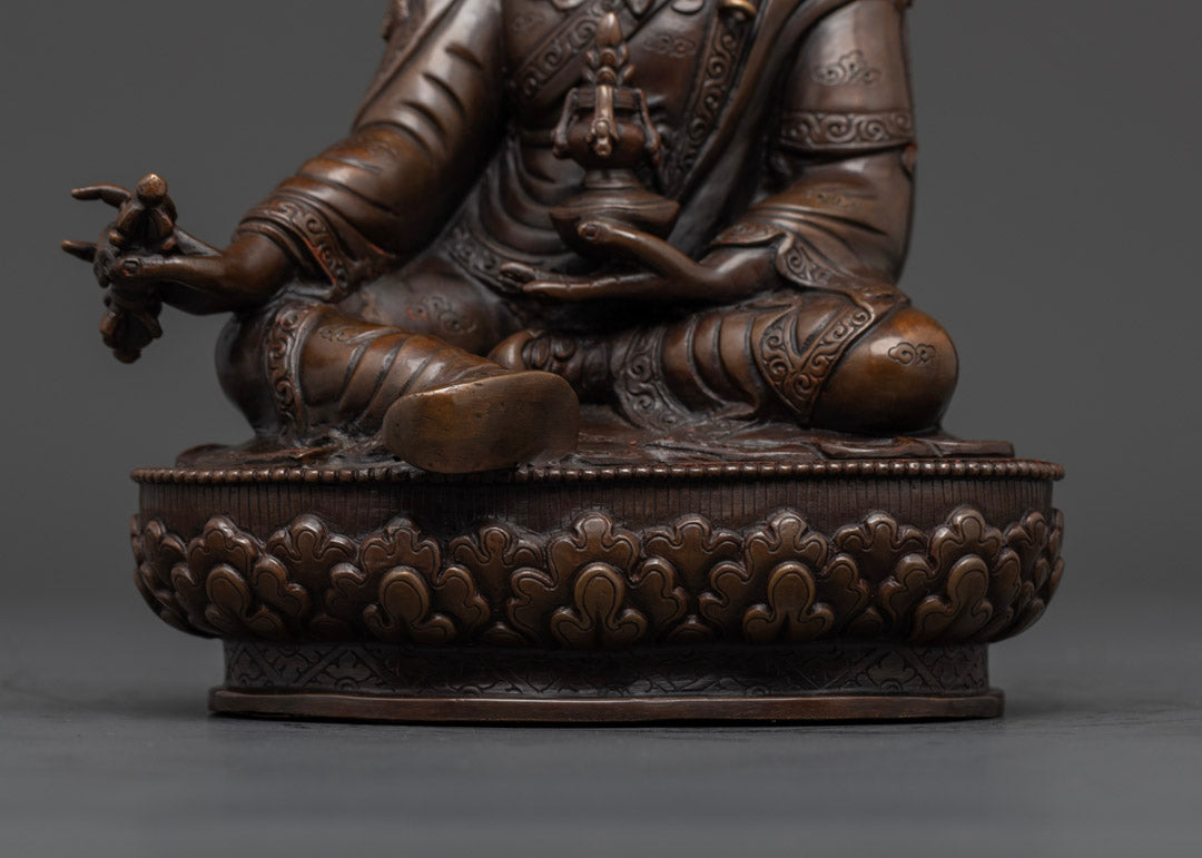 Oxidized Guru Rinpoche statue | Tibetan Sacred Art
